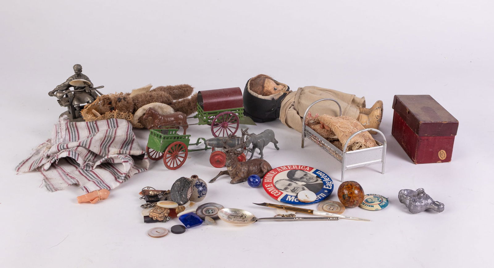 Vintage & Antique Assortment of Toys, Games & Misc Articles: Vintage & Antique Assortment of Toys, Games & Misc ArticlesSize7" x 12" x 12"LiteratureBrooks Auction – Online Auction Terms & Conditions Contact: (856) 694-2960 | info@brooks.auction READ