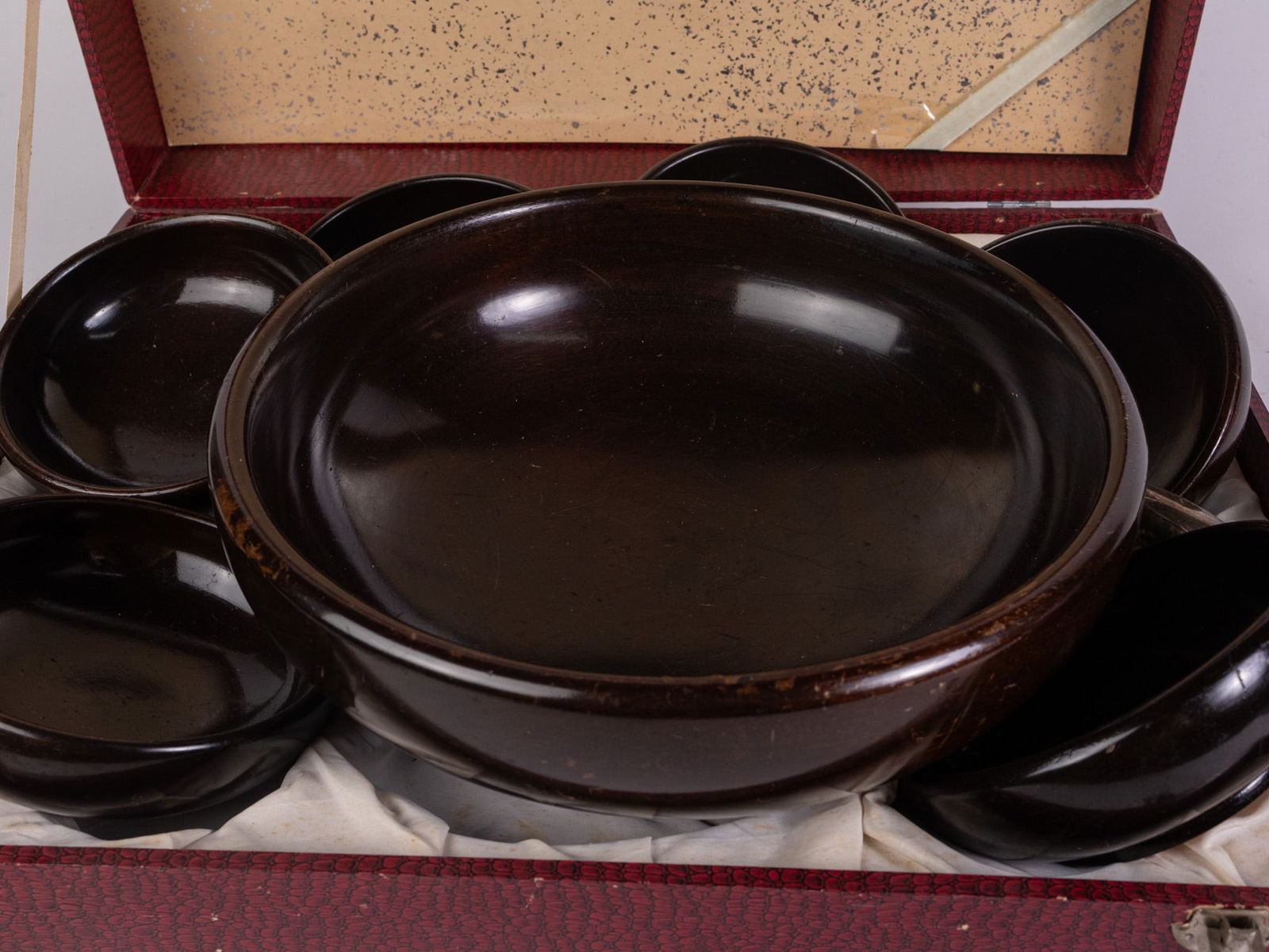 Vintage Wood and Sterling Bowl Set in Case - 3