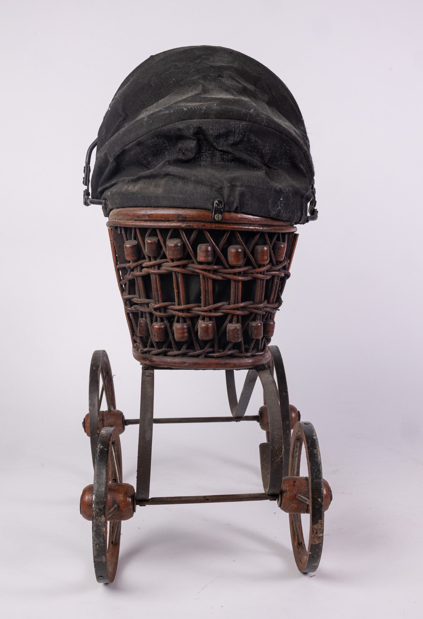 Antique Victorian Baby Doll Pram Carriage - 4