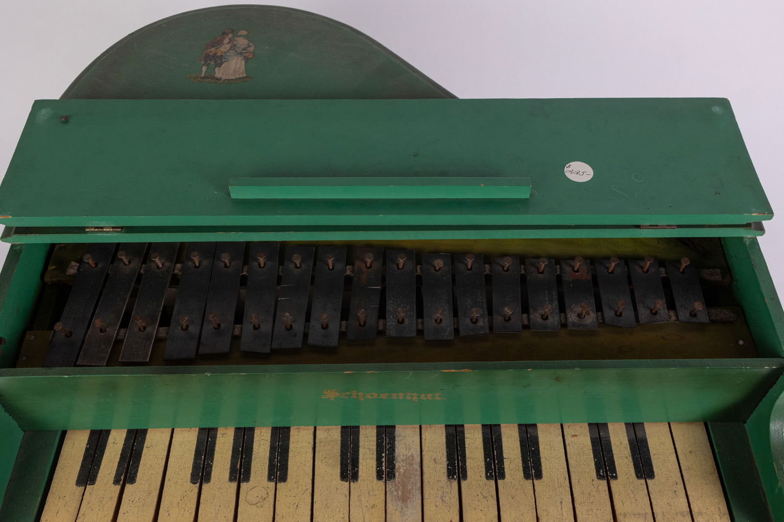 Antique Early 20th Century Doll Sized Piano with Bench - 6