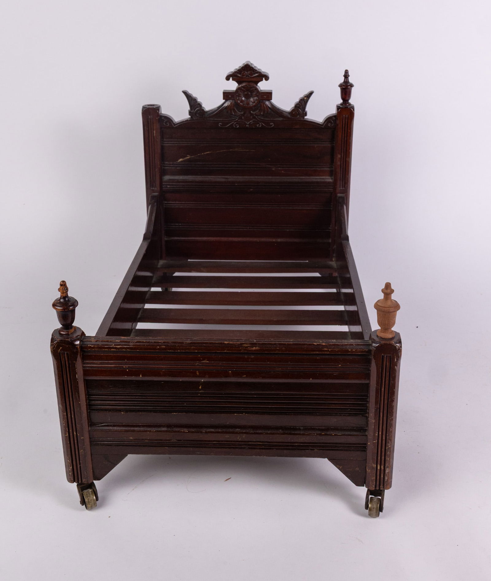 Eastlake Victorian Antique Doll Sized Bed Frame (1 of 5)