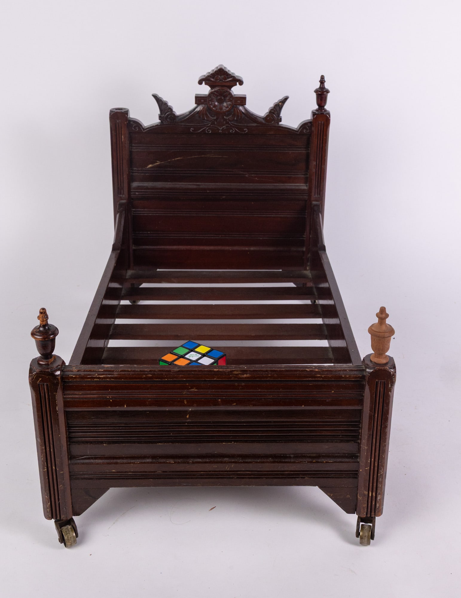 Eastlake Victorian Antique Doll Sized Bed Frame - 2