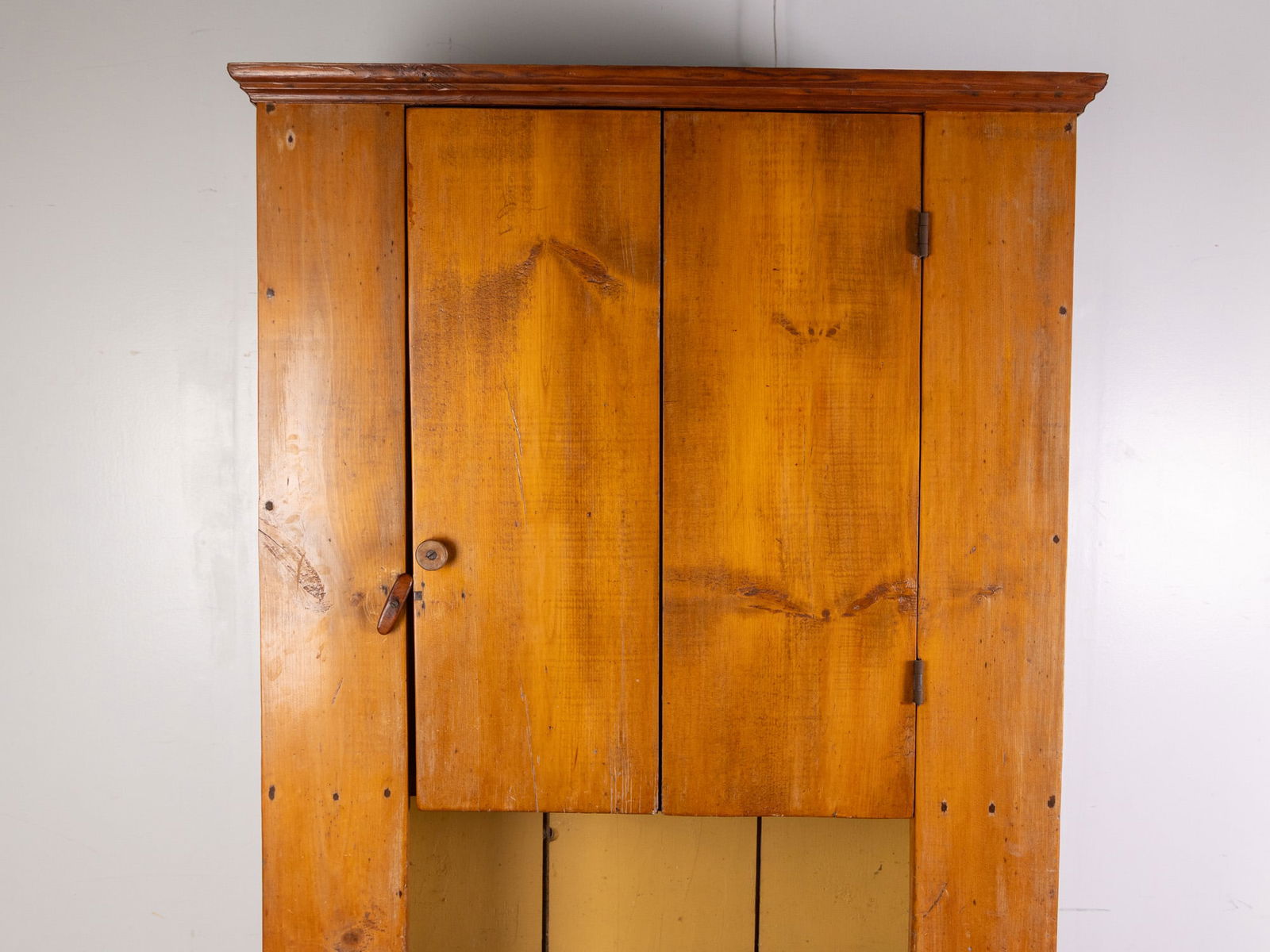 Antique Early Primitive Pine Step Back Cupboard - 2