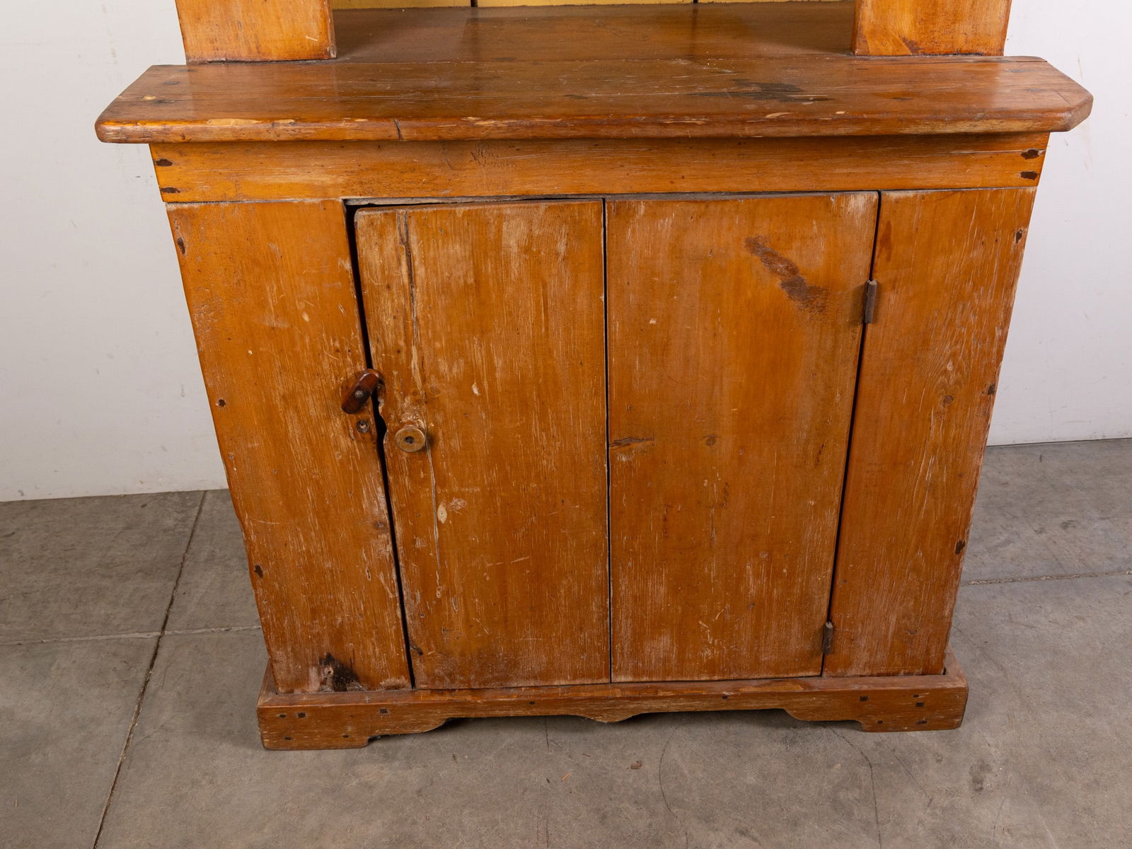 Antique Early Primitive Pine Step Back Cupboard - 4