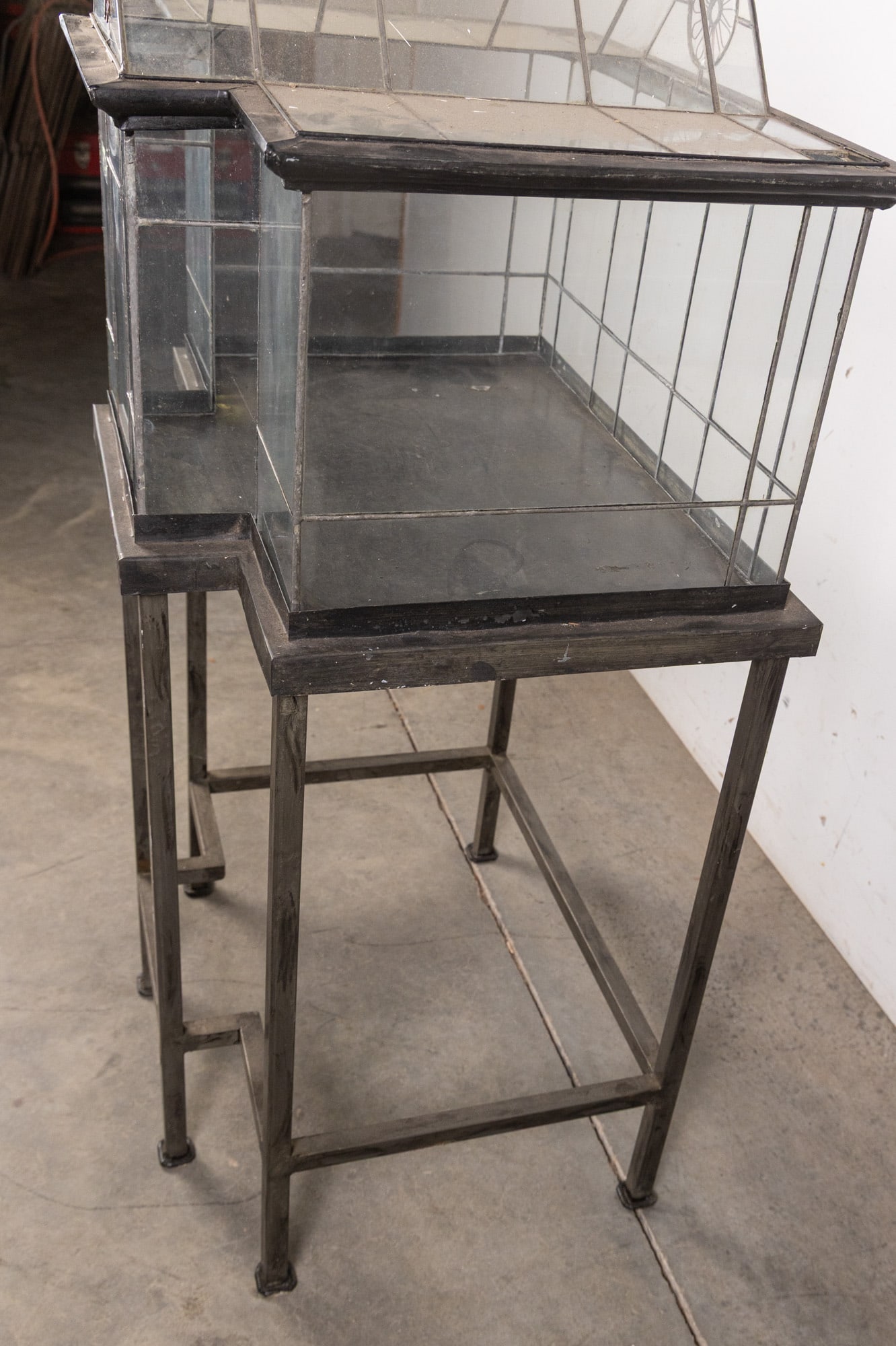 Victorian Greenhouse Shaped Glass Terrarium on Stand - 7