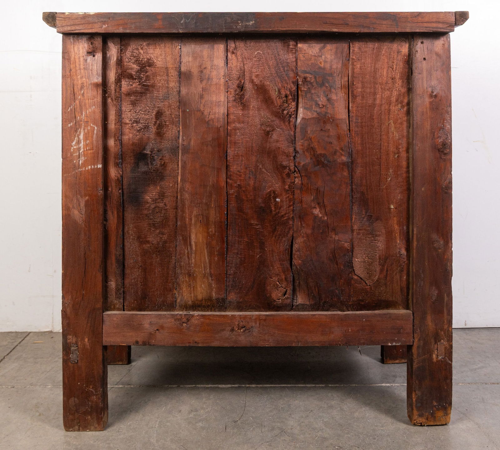 Hand Painted Floral Tibetan Style Vintage Wooden Cabinet - 6