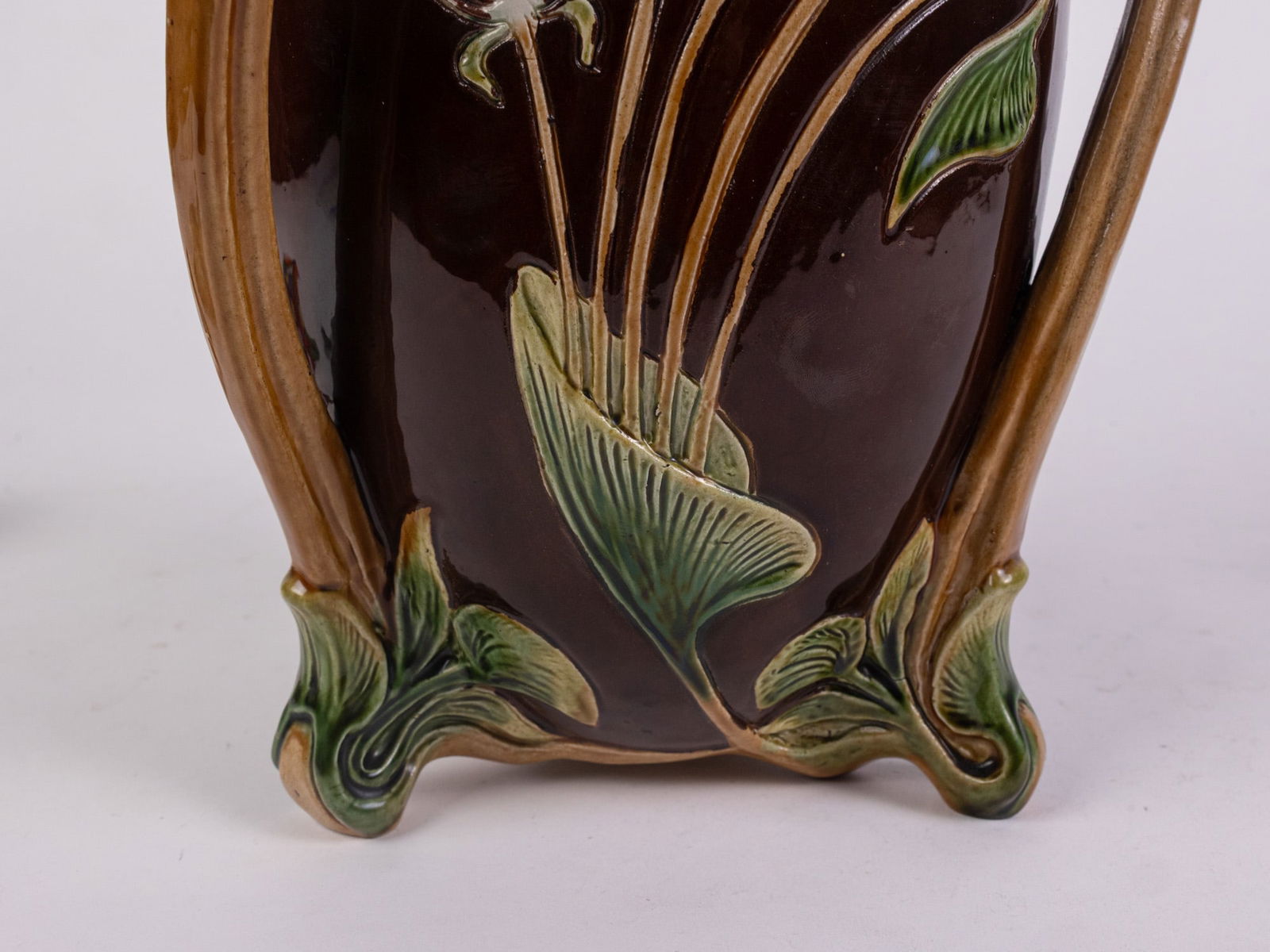 W. Schiller & Son Majolica Art Nouveau Vase - 5