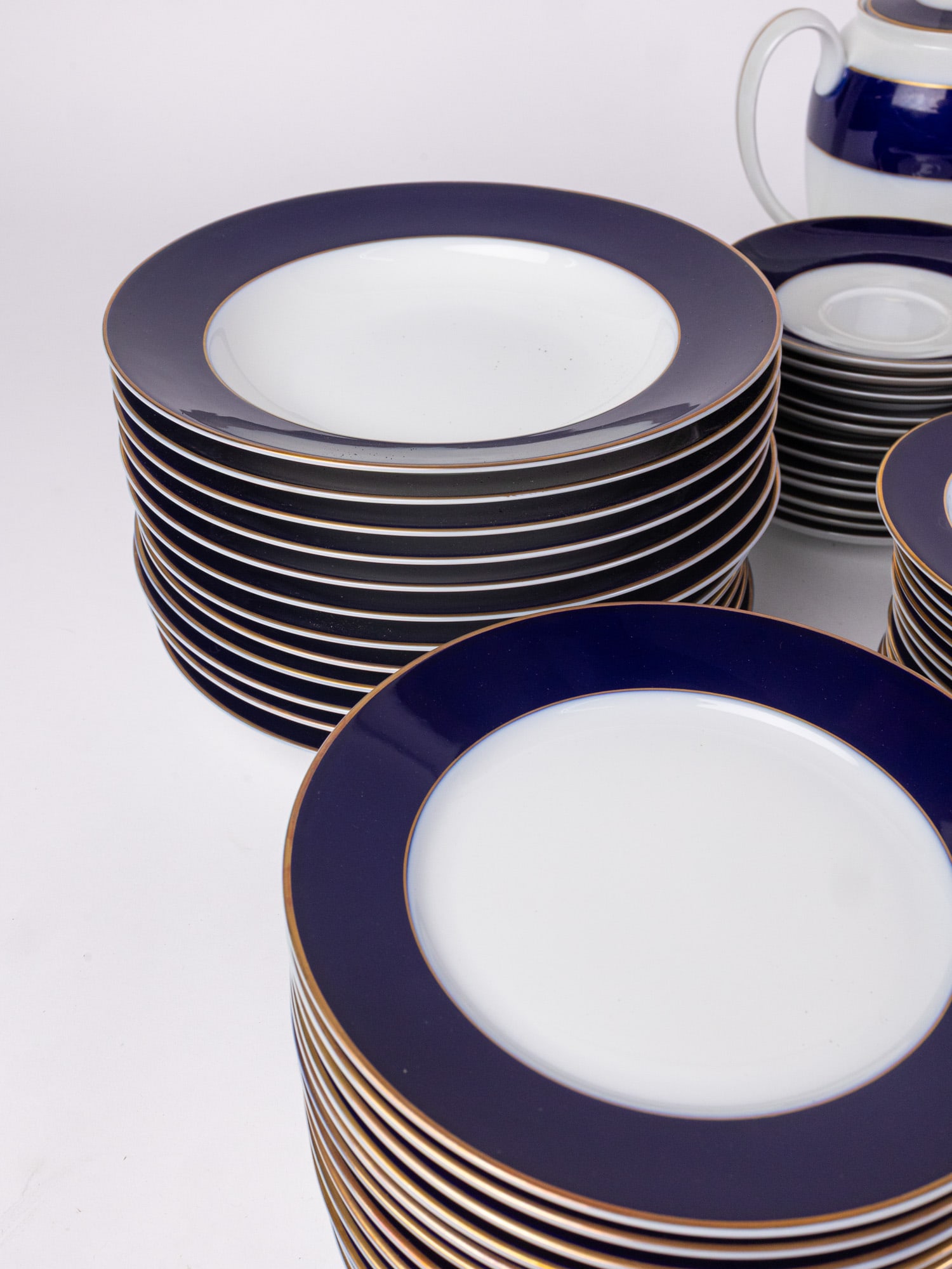 Rosenthal Cobalt Blue Porcelain Dishware Set - 3