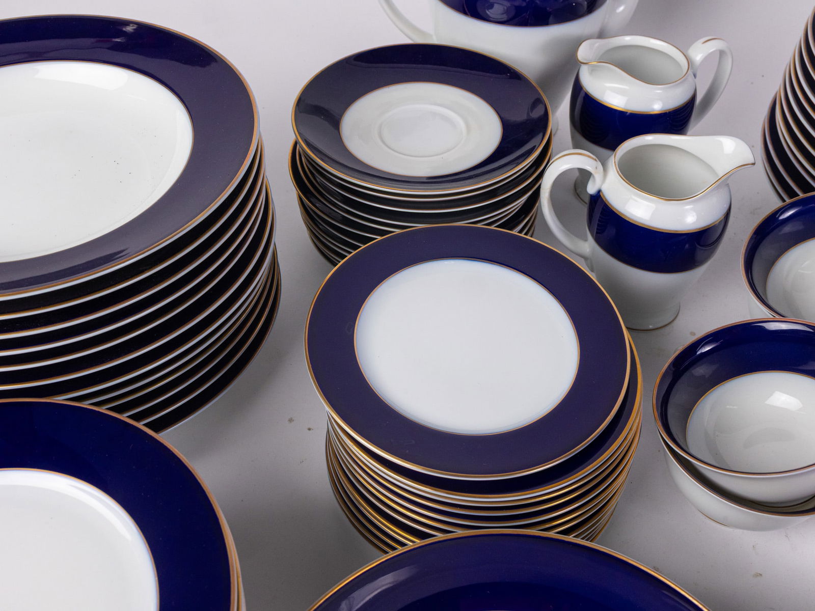 Rosenthal Cobalt Blue Porcelain Dishware Set - 4