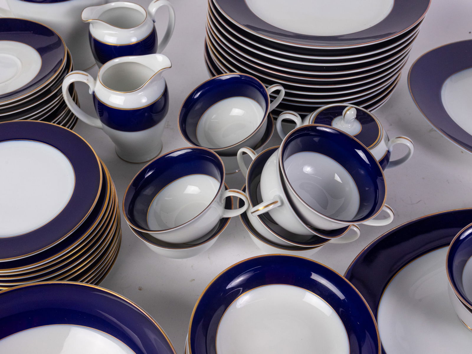 Rosenthal Cobalt Blue Porcelain Dishware Set - 5