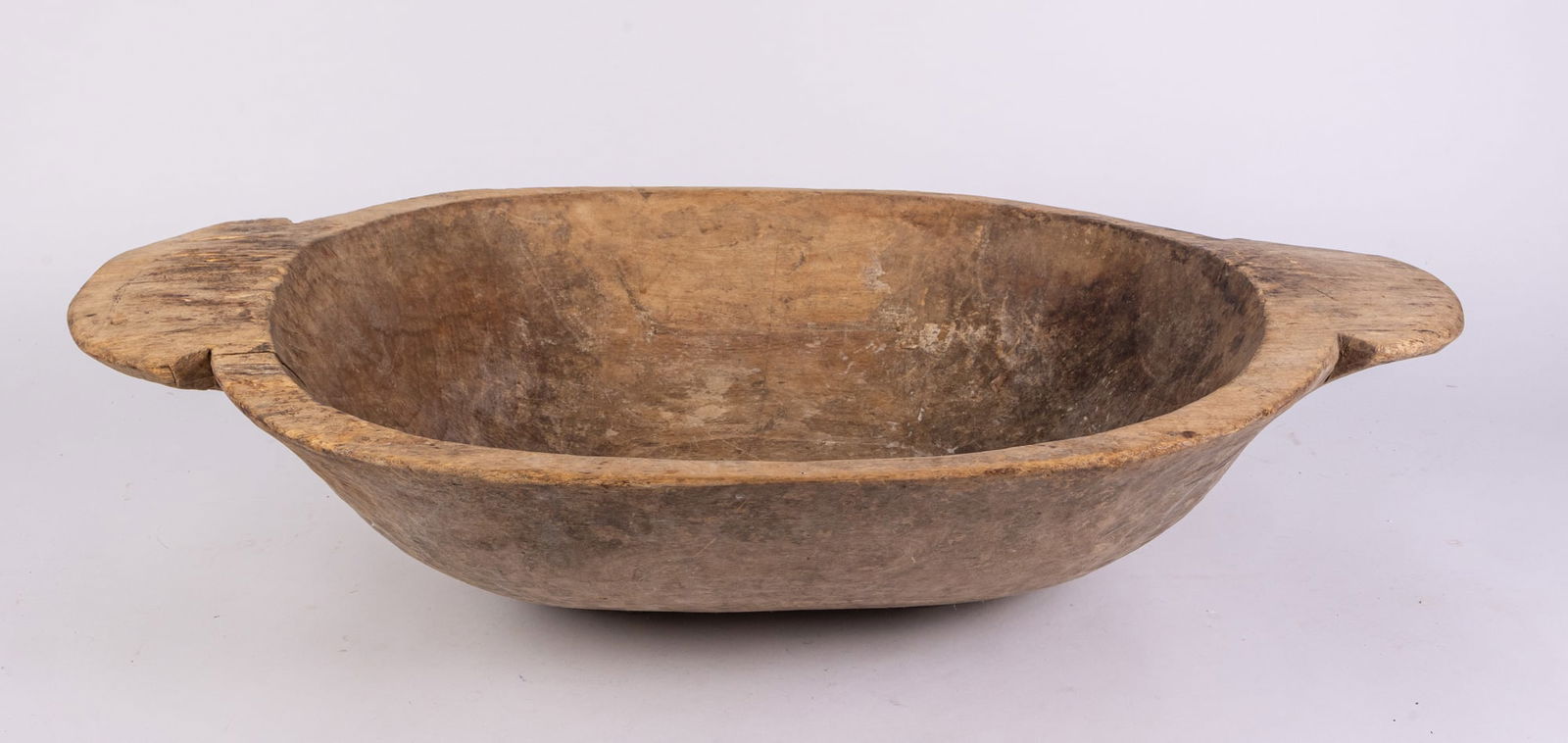 Large Primitive Antique Wooden Dough Bowl (1 of 5)