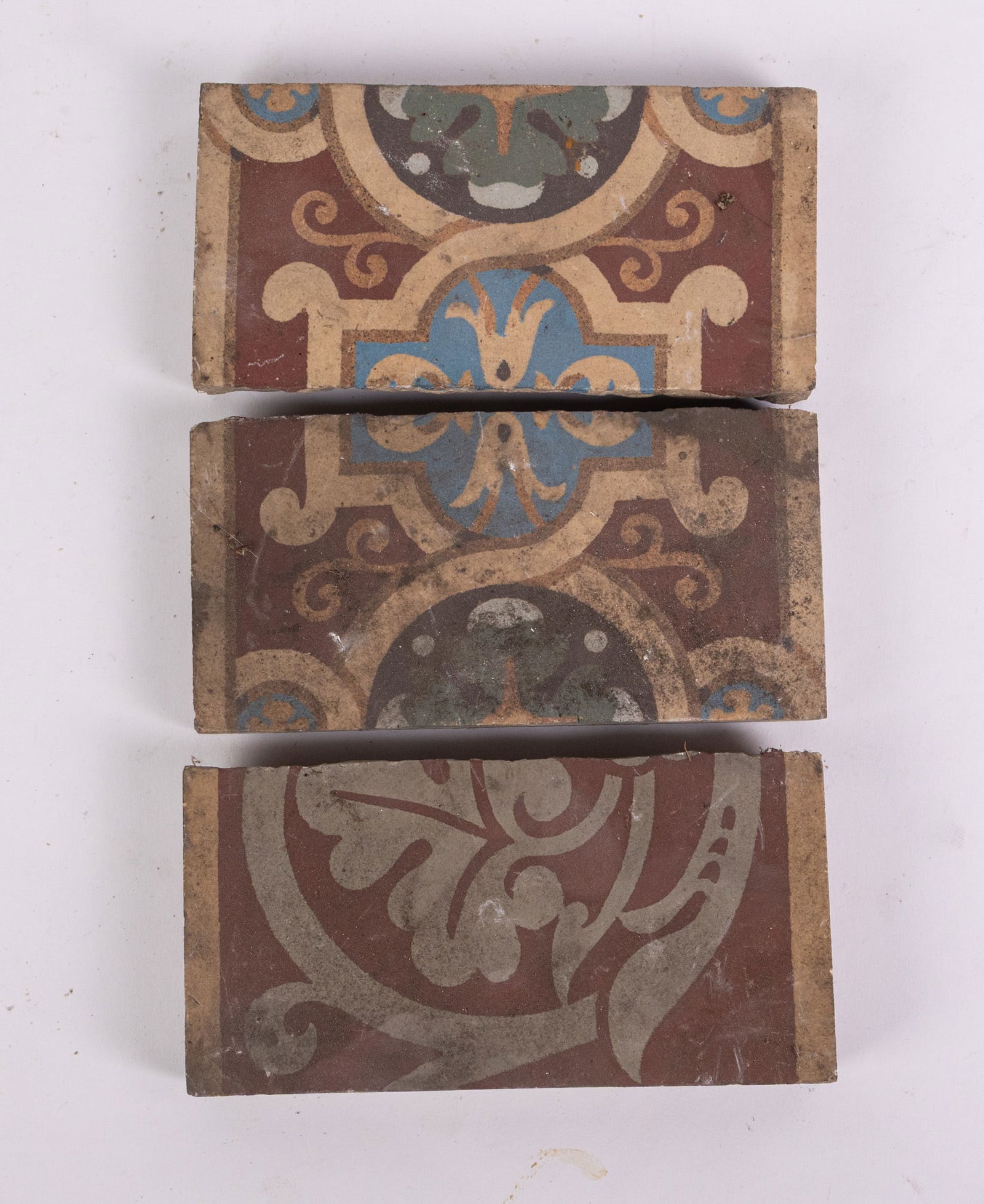 Three Moresque Vintage Architectural Salvage Ceramic Tiles (1 of 5)