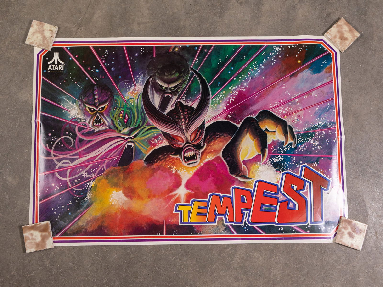 1981 Atari "Tempest" Vintage Poster: 1981 Atari "Tempest" Vintage PosterSize35" x 24"LiteratureBrooks Auction – Online Auction Terms & Conditions Contact: (856) 694-2960 | info@brooks.auction READ BEFORE YOU BID: We want you to