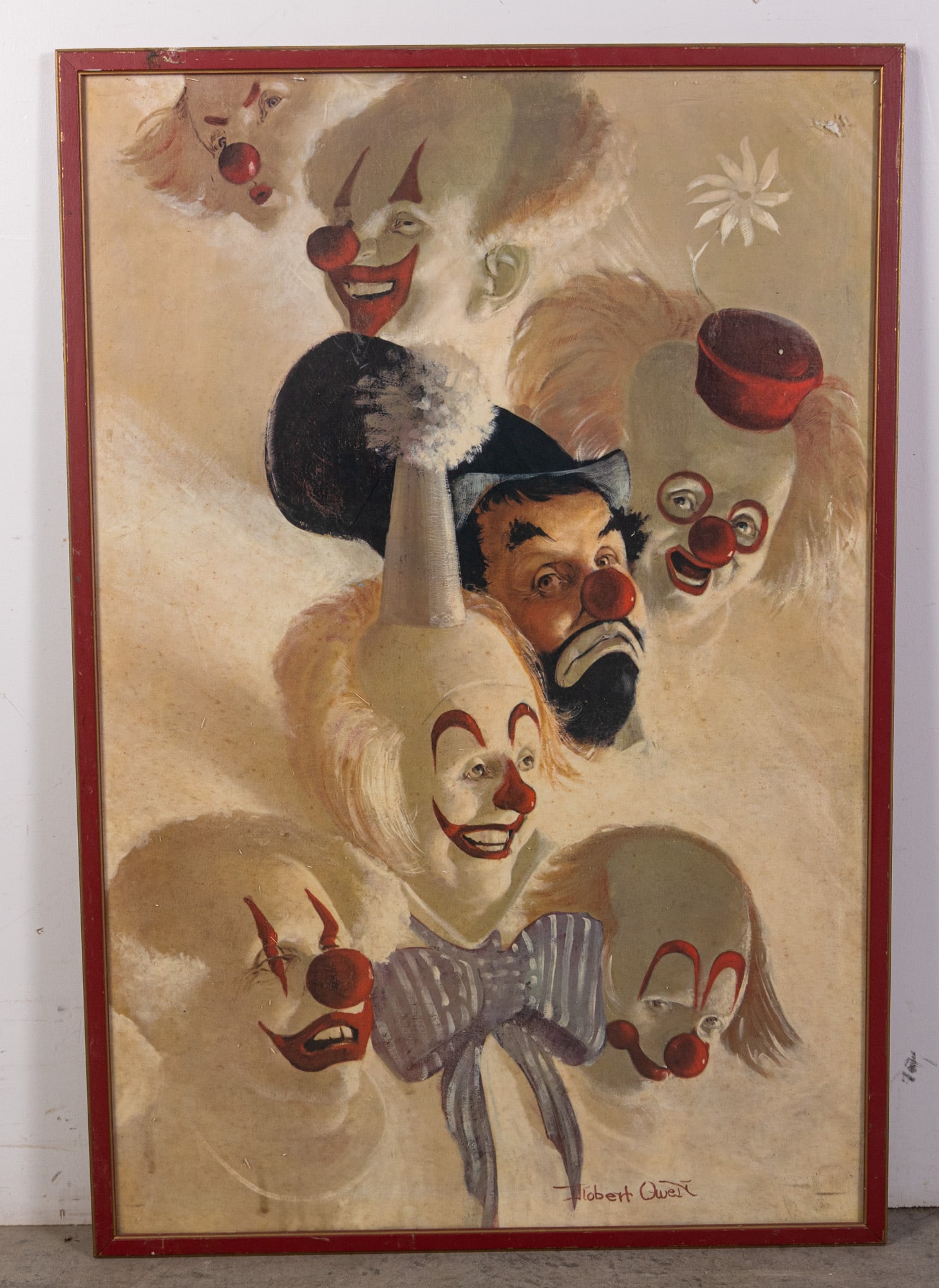 "Seven Faces of a Clown" Robert Owen Framed Print: "Seven Faces of a Clown" Robert Owen Framed PrintSize38" x 25"LiteratureBrooks Auction – Online Auction Terms & Conditions Contact: (856) 694-2960 | info@brooks.auction READ BEFORE YOU BID: We