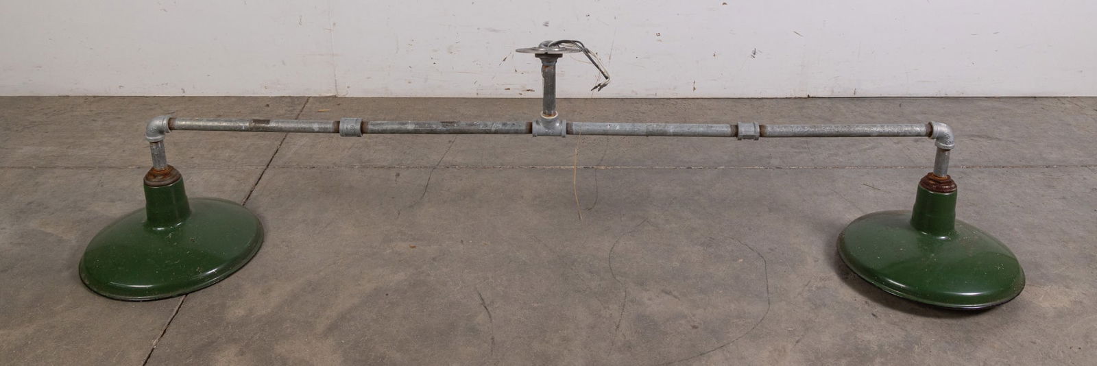 Two Headed Overhead Vintage Industrial Light Fixture (1 of 6)