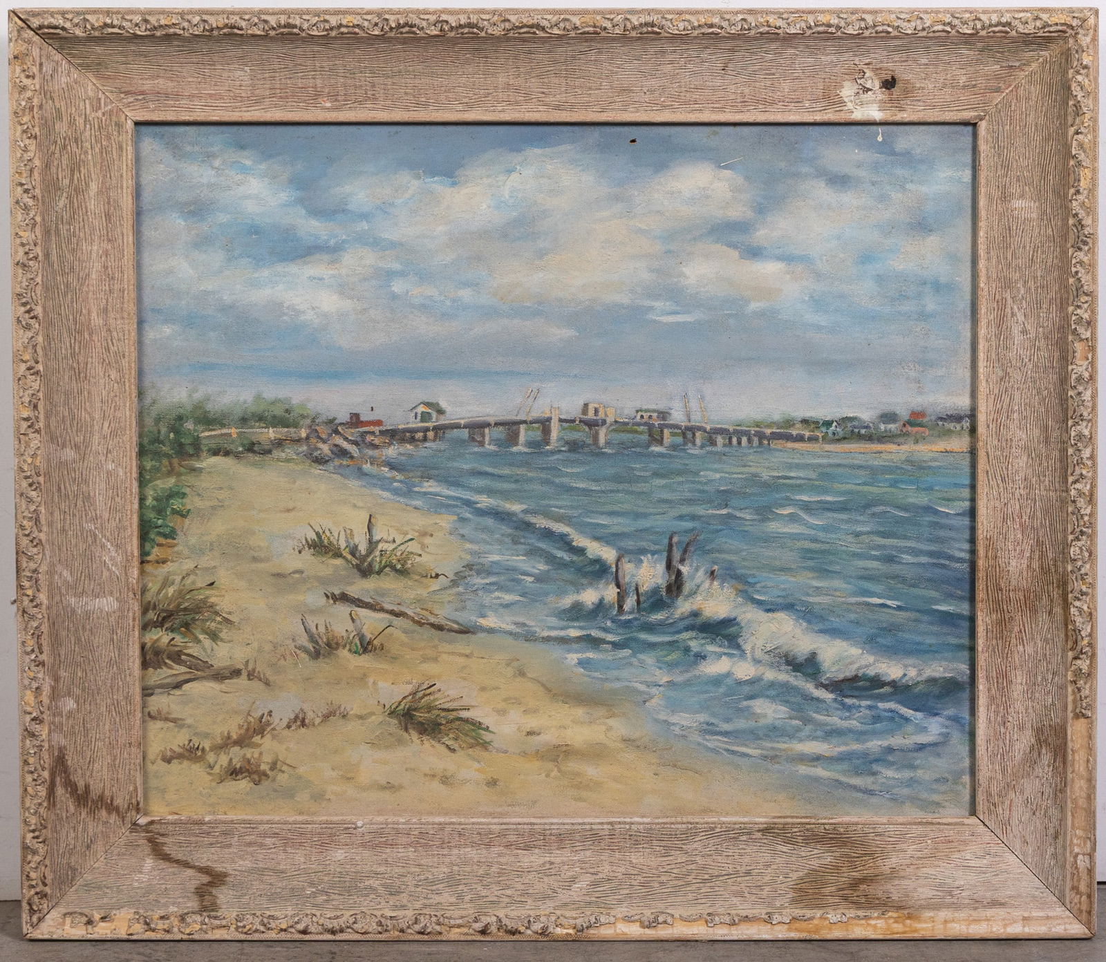 Original Oil Painting on Canvas of a Beach Scene: Original Oil Painting on Canvas of a Beach SceneSize26" x 29"LiteratureBrooks Auction – Online Auction Terms & Conditions Contact: (856) 694-2960 | info@brooks.auction READ BEFORE YOU BID: We