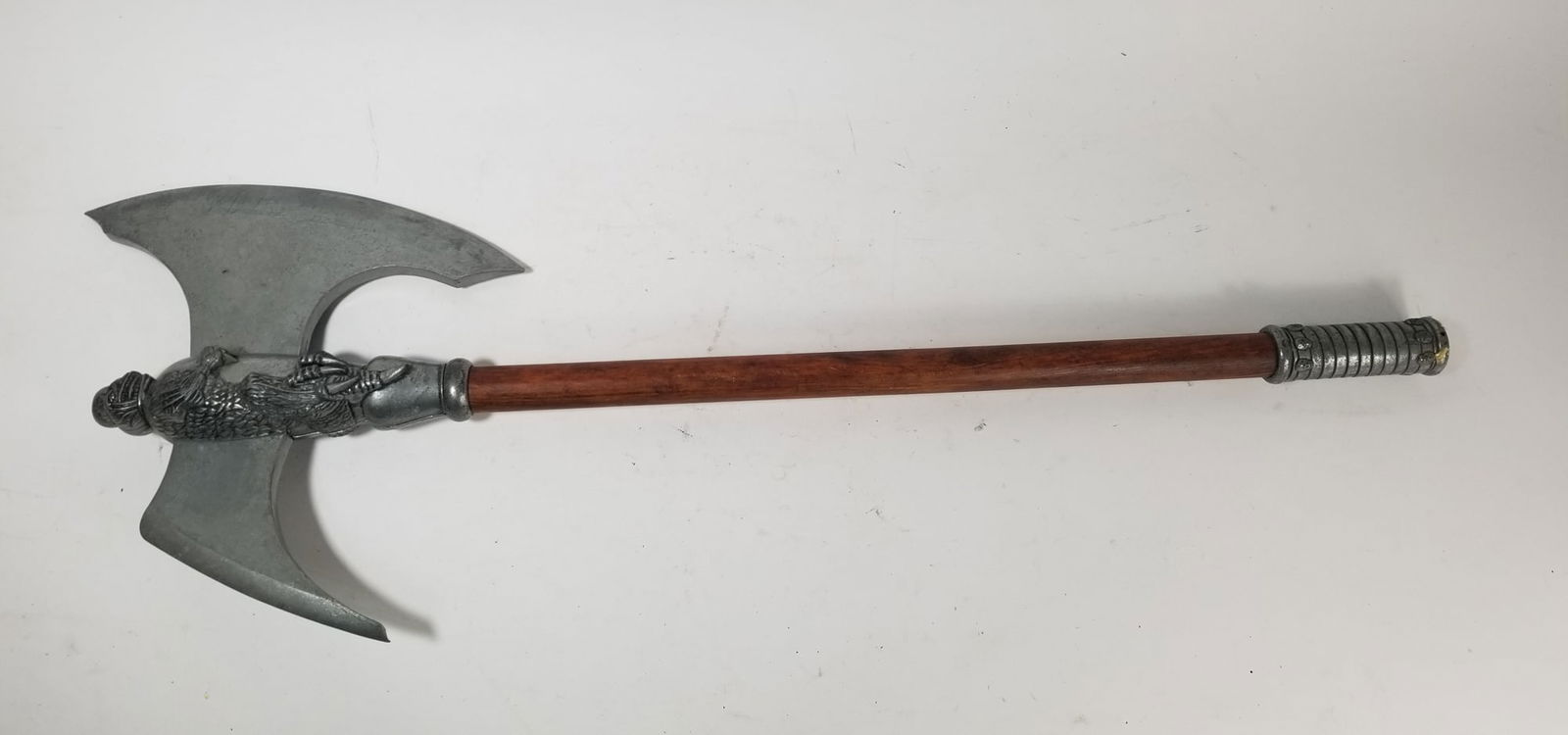 Vintage Medieval Style Axe with Skull Motif (1 of 2)