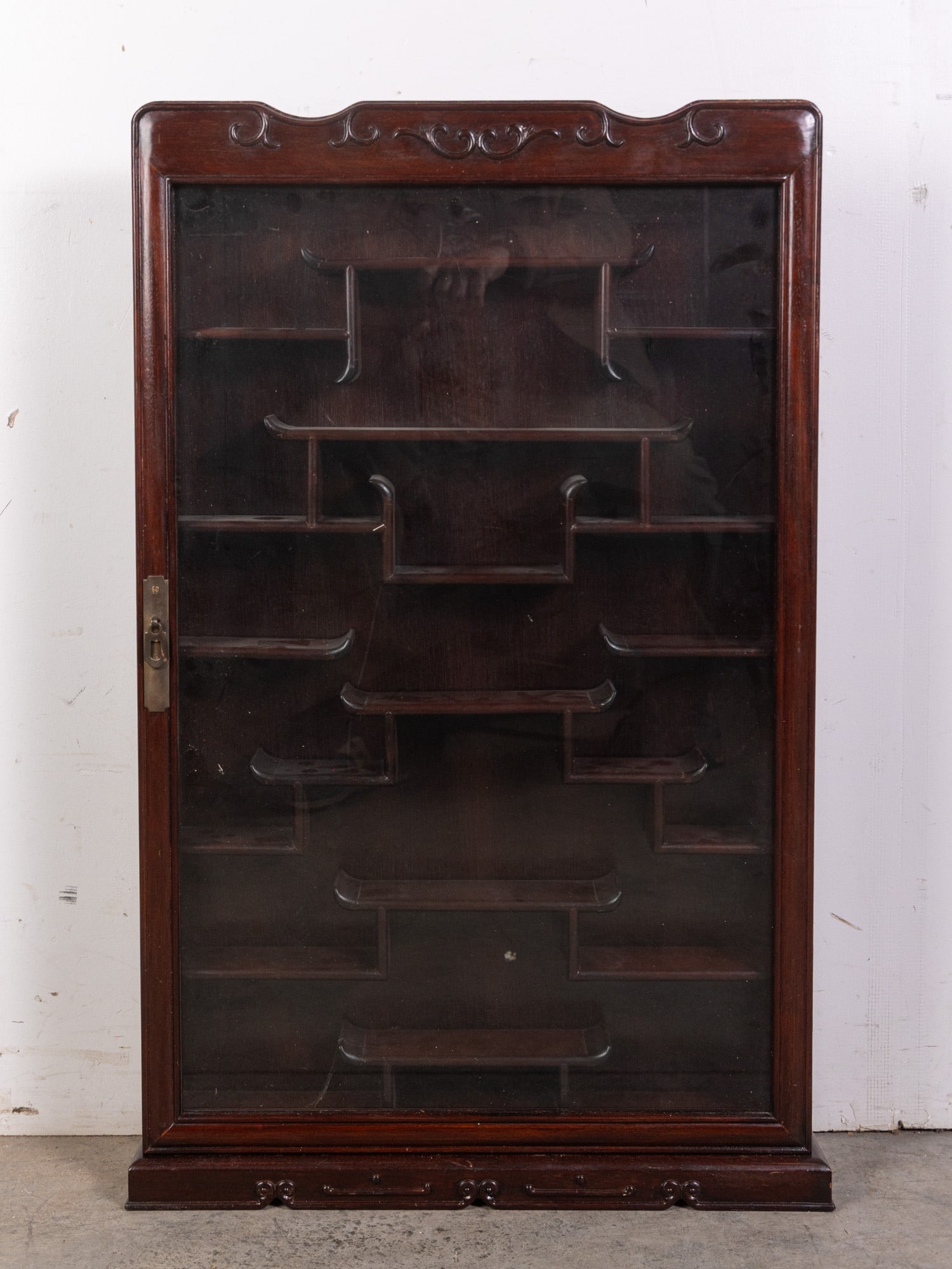 Vintage Wall Mounted Curio Display Cabinet (1 of 3)
