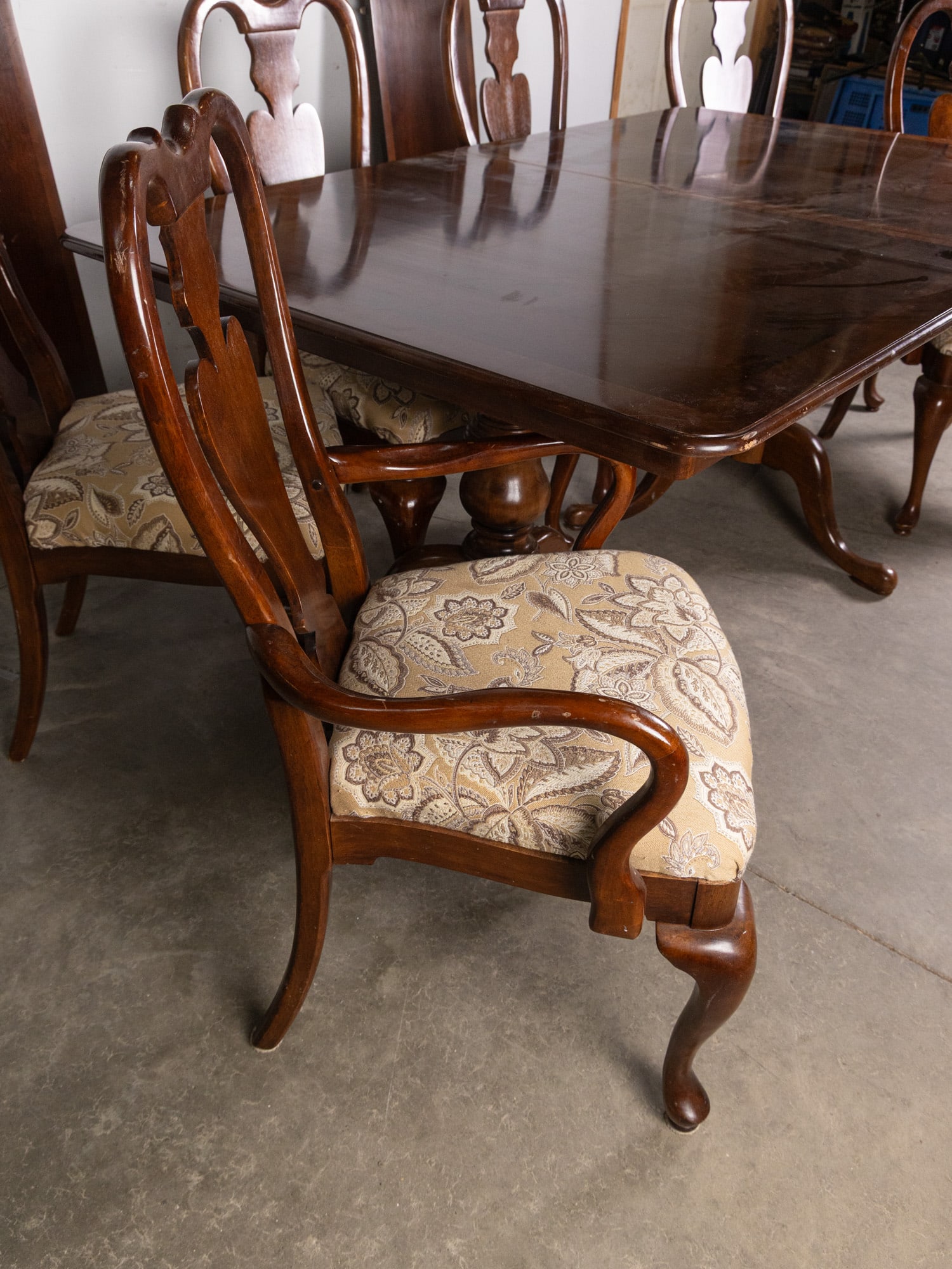 Chippendale Style Mahogany Double Pedestal Dining Set - 3