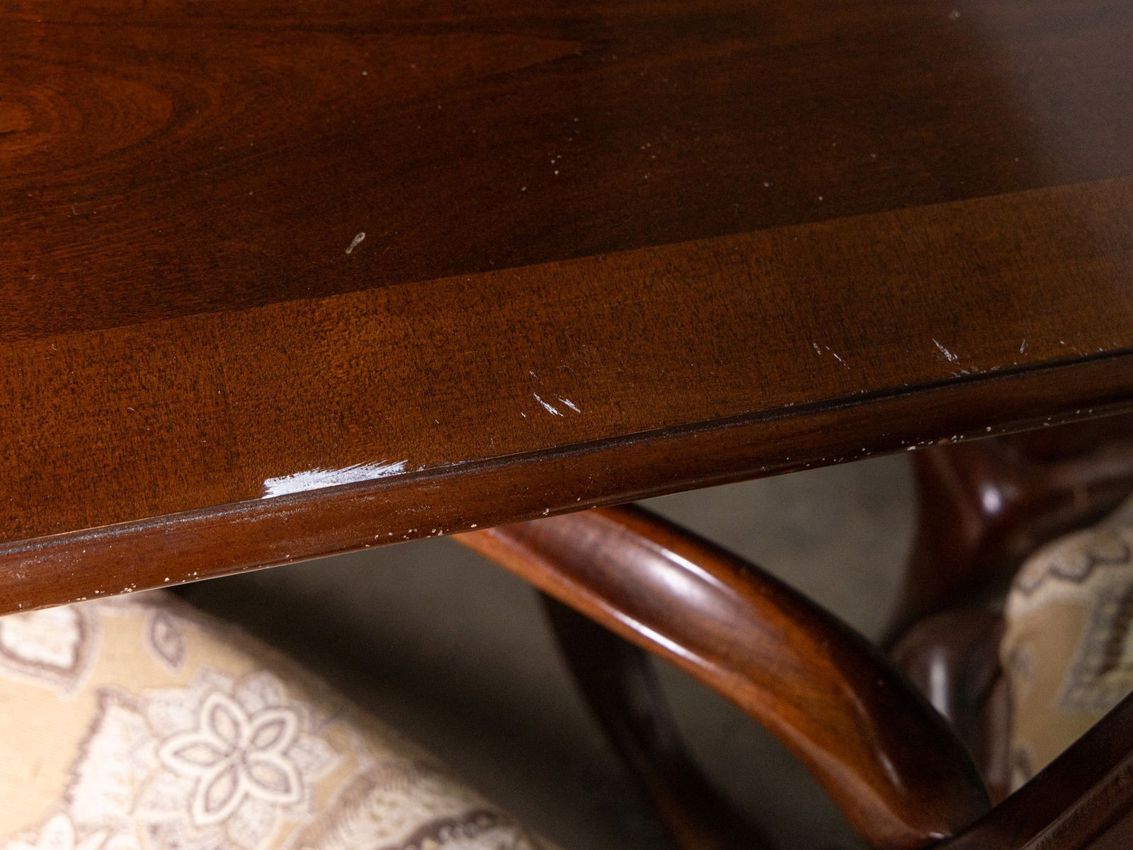 Chippendale Style Mahogany Double Pedestal Dining Set - 8