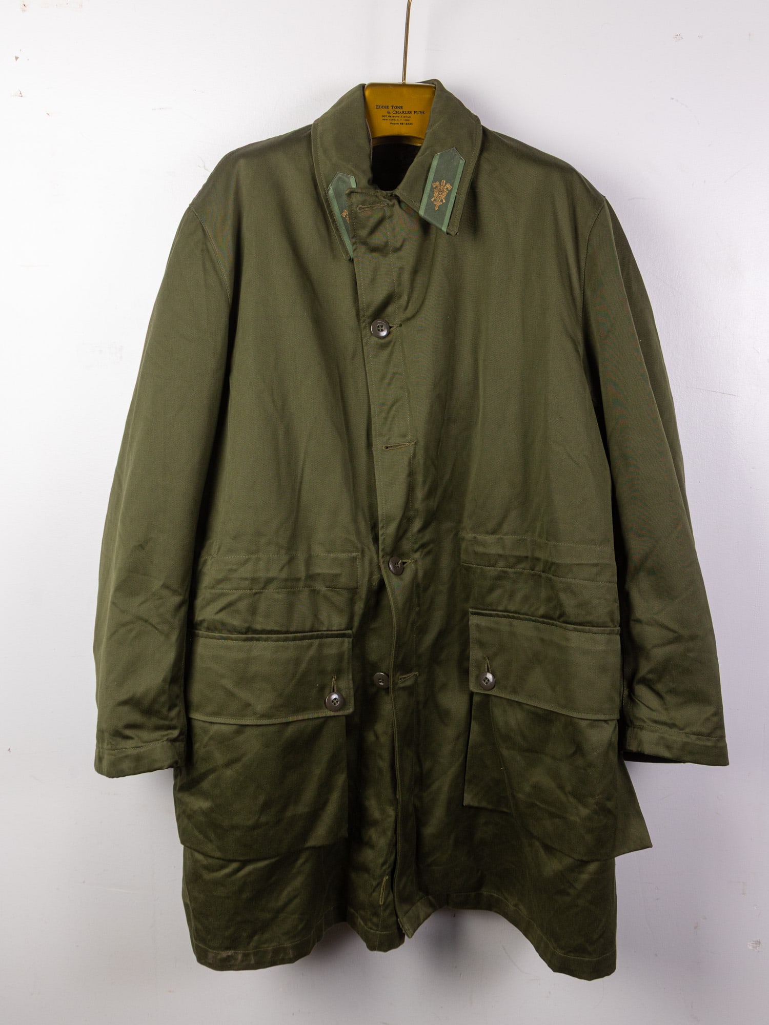 Vintage Swedish Army Field Jacket w/ Green Cotton Canvas Construction (1 of 3)