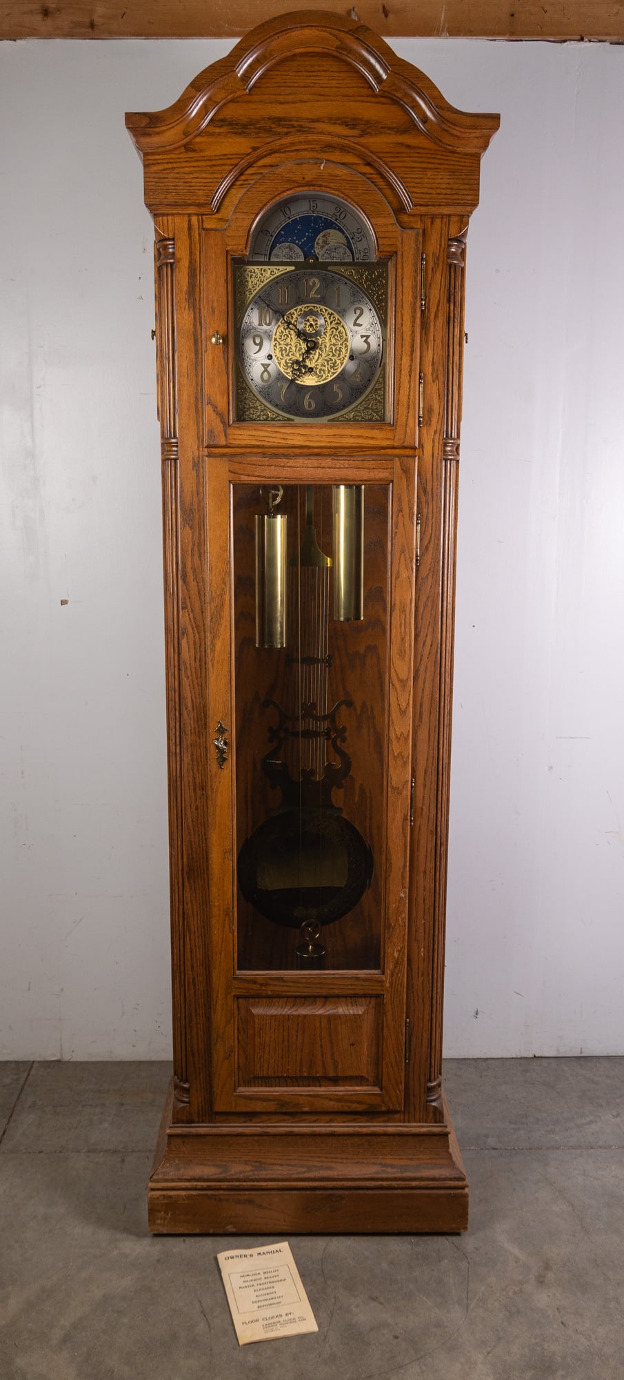 Emperor Western German Oak Case Grandfather Clock: Emperor Western German Oak Case Grandfather ClockSize87" x 24" x 14"LiteratureBrooks Auction – Online Auction Terms & Conditions Contact: (856) 694-2960 | info@brooks.auction READ BEFORE YOU
