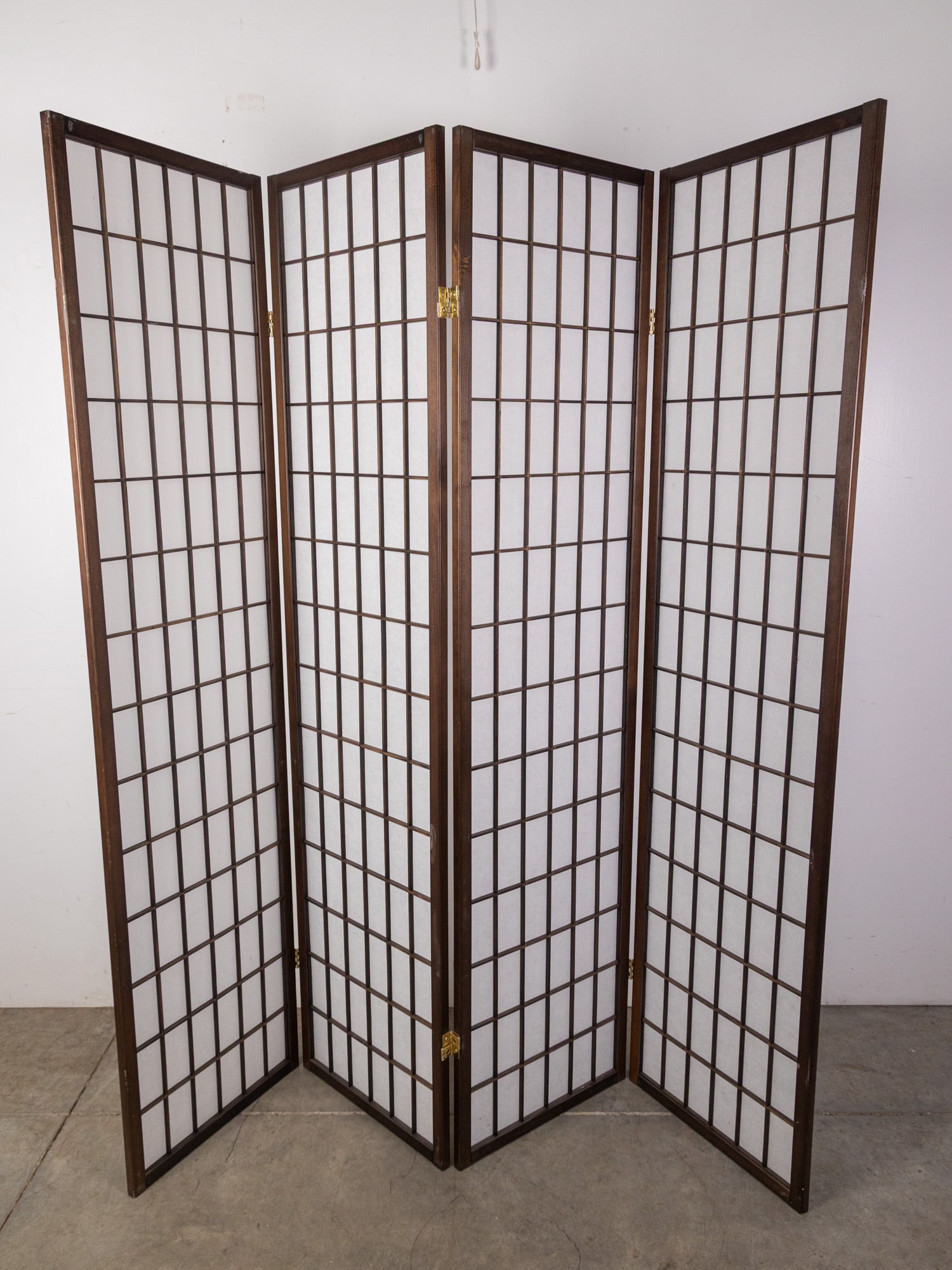 Contemporary Japanese Style 4-Panel Shoji Screen Room Divider (1 of 3)