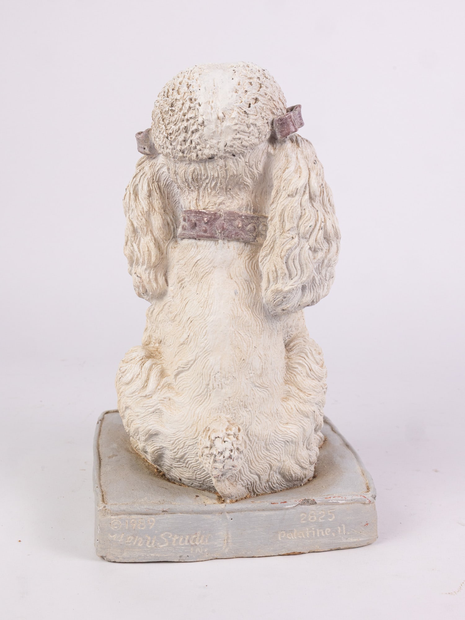 Vintage Concrete Poodle Statue - 3