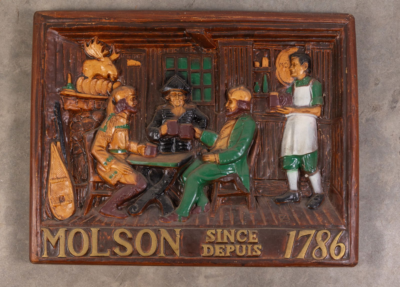 Vintage Molson Beer Advertisement 3D Sign: Vintage Molson Beer Advertisement 3D SignSize21" x 27"LiteratureBrooks Auction – Online Auction Terms & Conditions Contact: (856) 694-2960 | info@brooks.auction READ BEFORE YOU BID: We want you