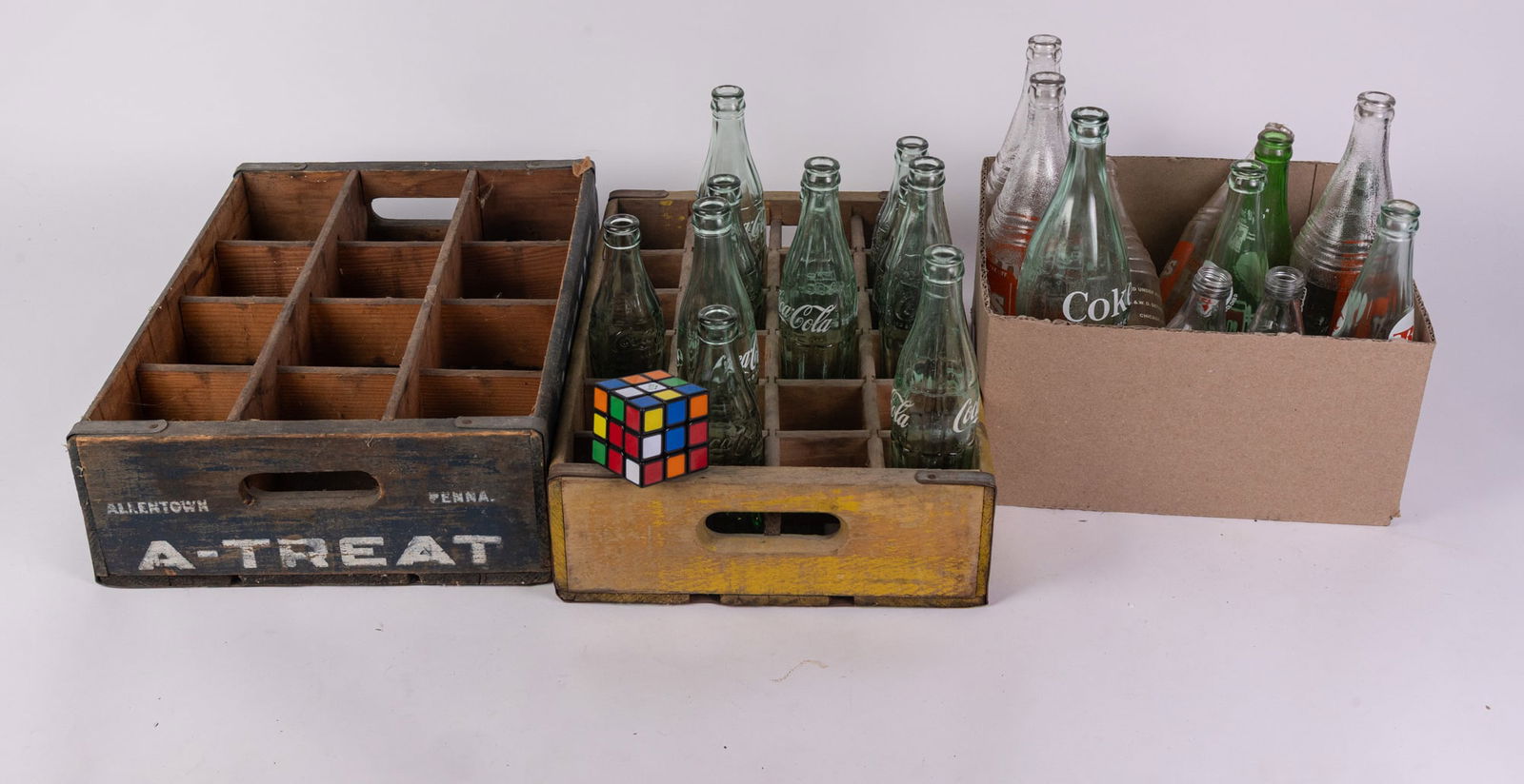 Lot of Vintage Soda Bottles/Wooden Crates - 2