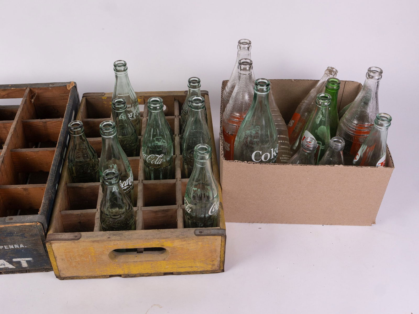 Lot of Vintage Soda Bottles/Wooden Crates - 4