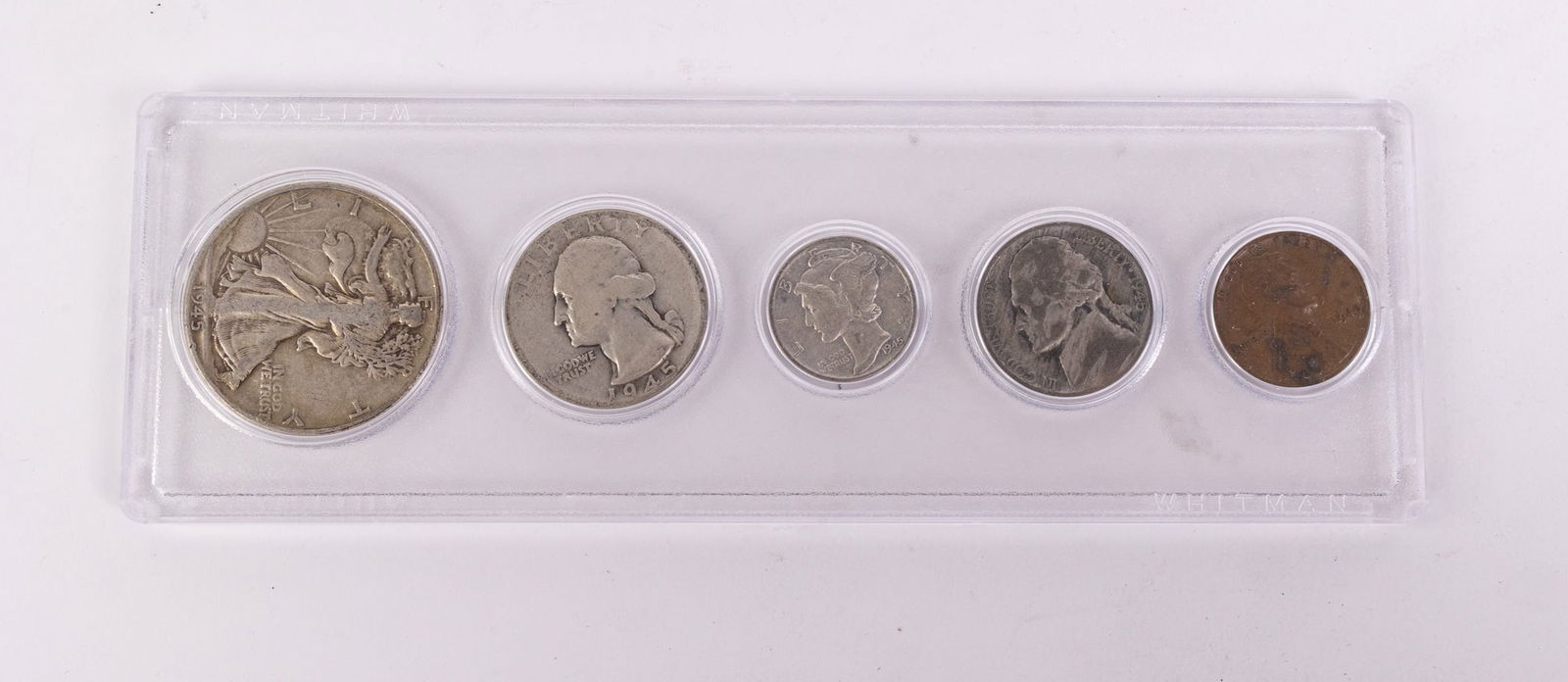 1945 War Time year set: 1945 War Time year set 5 CoinsLiteratureBrooks Auction – Online Auction Terms & Conditions Contact: (856) 694-2960 | info@brooks.auction READ BEFORE YOU BID: We want you to feel confident when