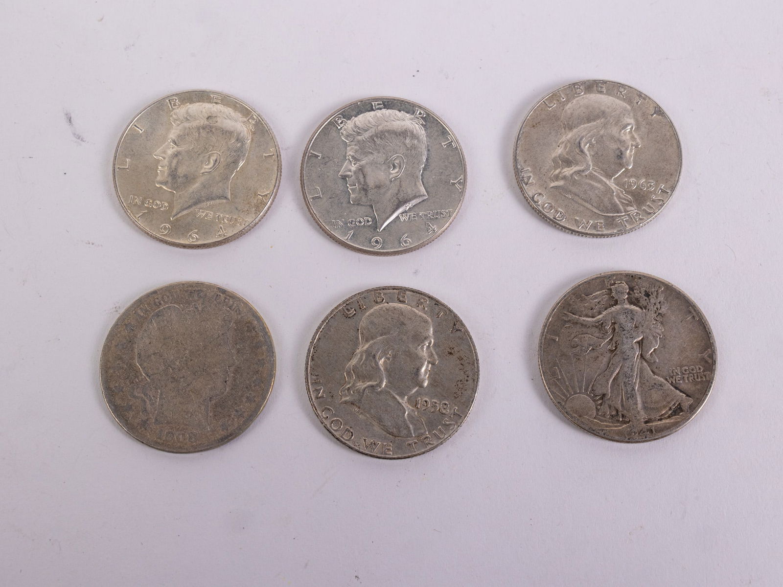 6 Constitutional SIlver Half Dollars (1 of 2)