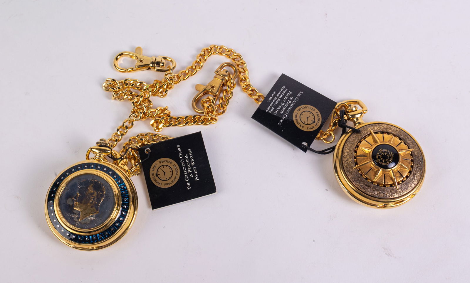 2 Franklin Mint Collector Pocket Watches: 2 Franklin Mint Collector Pocket Watches JFK Commemorative and National Maritime Historical SocietyLiteratureBrooks Auction – Online Auction Terms & Conditions Contact: (856) 694-2960 |