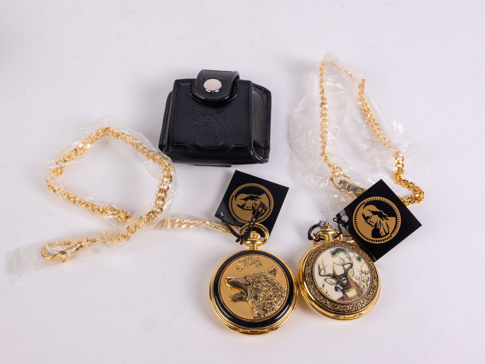2 Franklin Mint Collector Pocket Watches: 2 Franklin Mint Collector Pocket Watches Int. wolf Society w Leather Case and National wildlife serviceLiteratureBrooks Auction – Online Auction Terms & Conditions Contact: (856) 694-2960 |