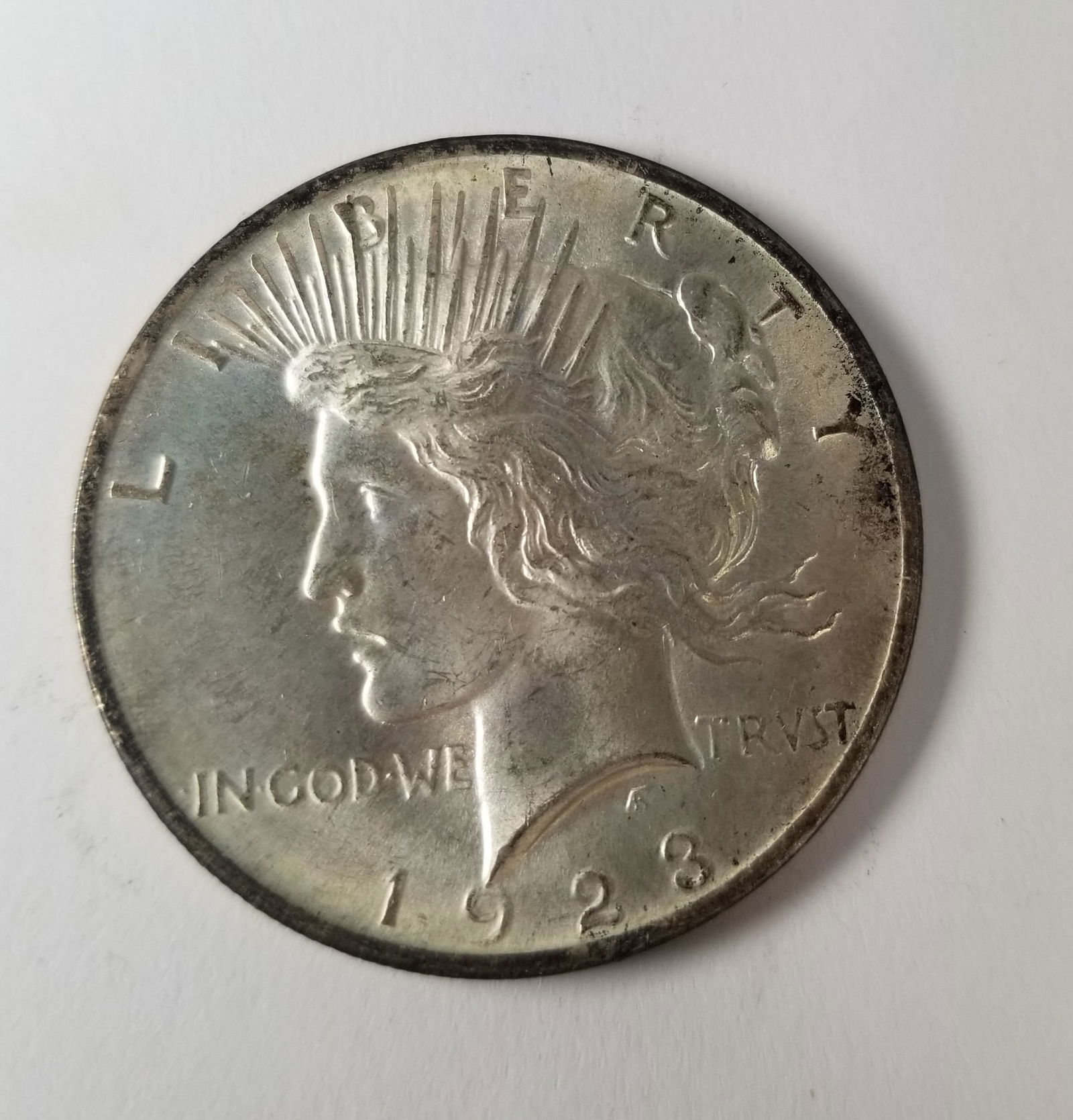 1923 US Silver Peace Dollar (1 of 2)
