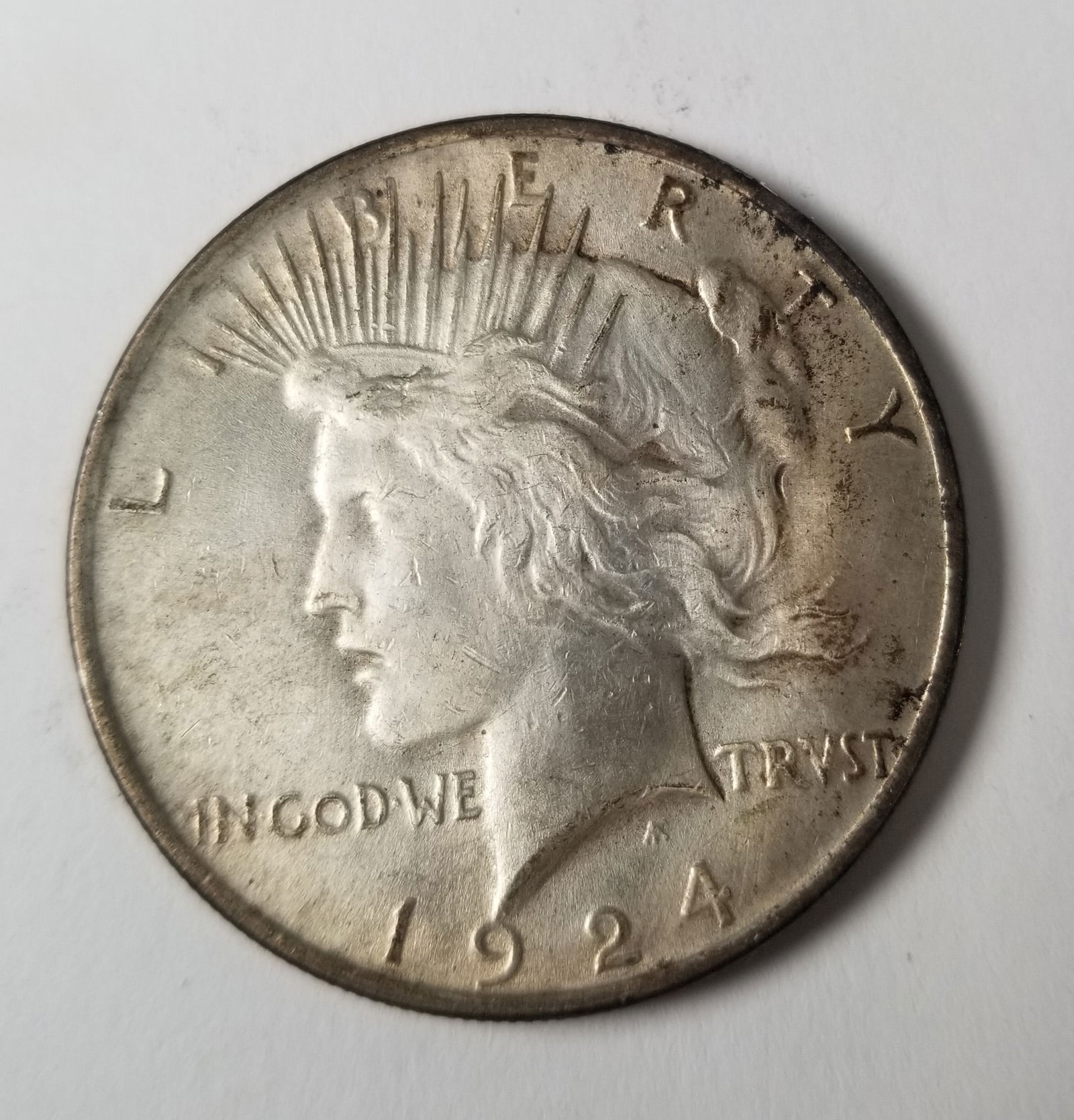 1924 US Silver Peace Dollar (1 of 2)