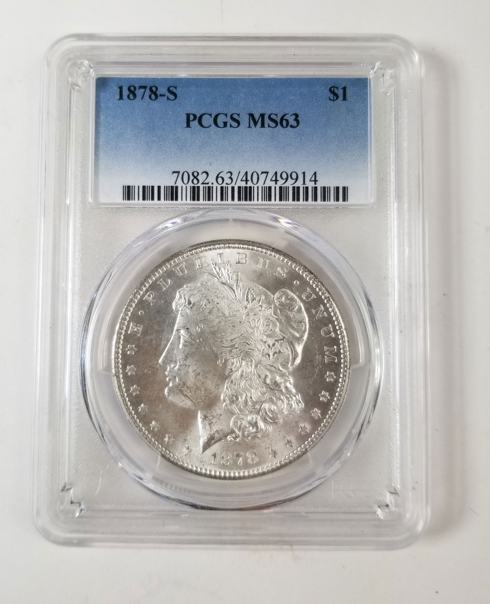 1878 - S Silver Morgan Dollar PCGS Graded MS63 (1 of 2)