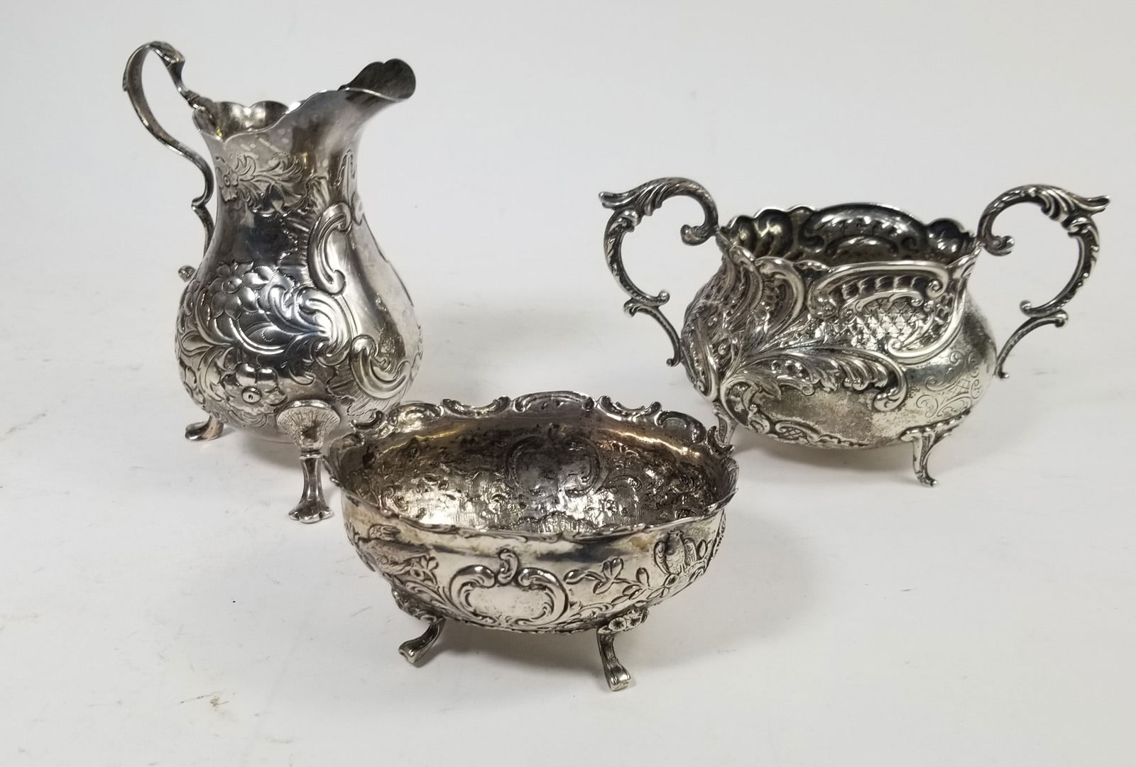 Sterling SIlver 3pc Tea service (1 of 2)