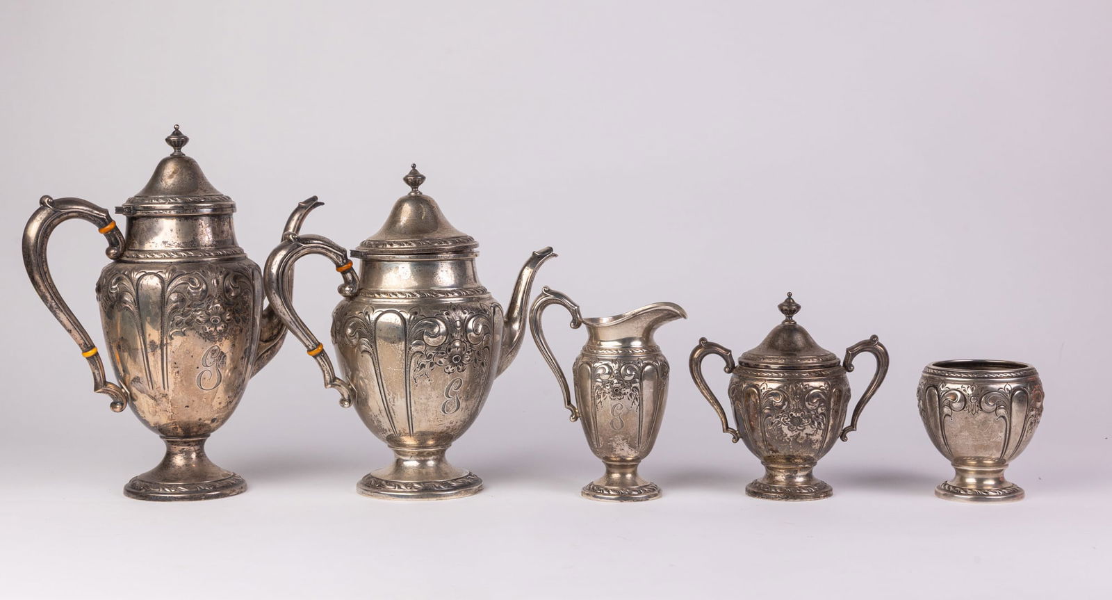 Amston | (5) Repoussé Sterling Holloware Tea & Coffee Service (1 of 20)