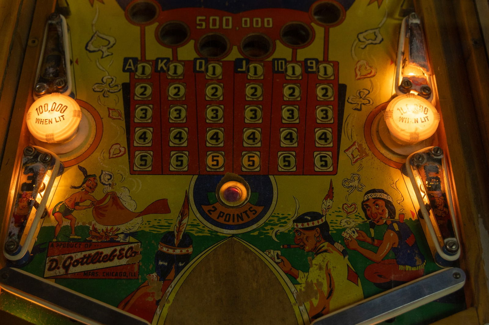 1953 D. Gottlieb & Company "Poker Face" Pinball Machine - 17