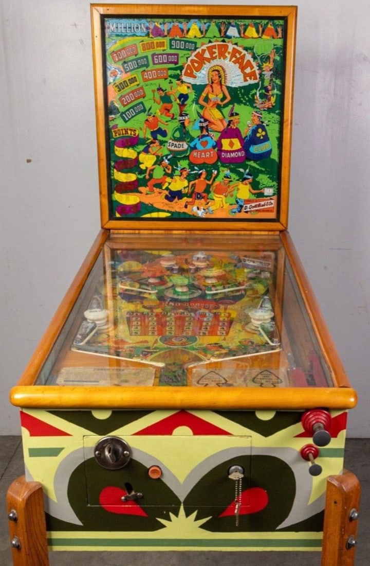 1953 D. Gottlieb & Company "Poker Face" Pinball Machine (1 of 20)