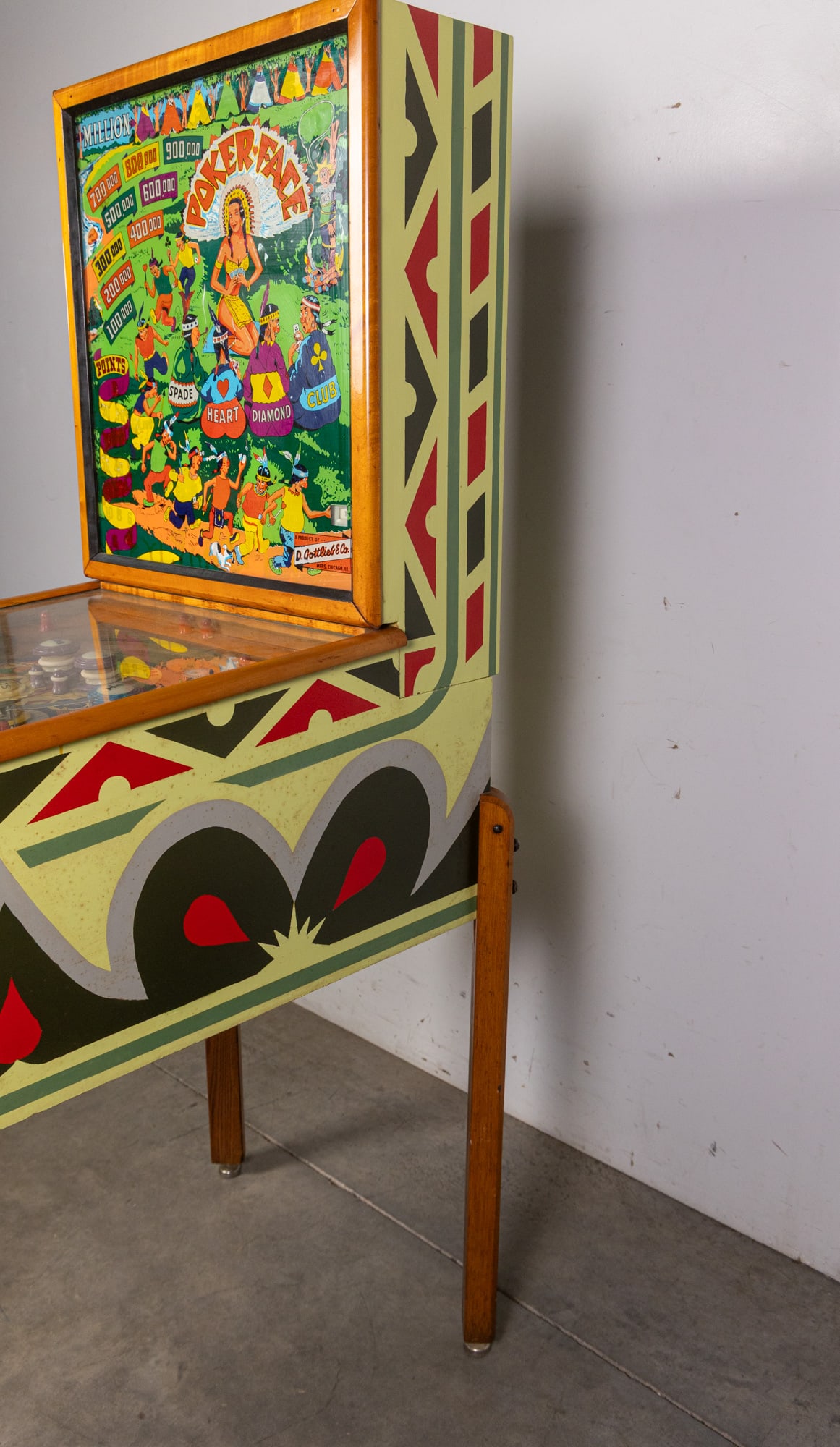 1953 D. Gottlieb & Company "Poker Face" Pinball Machine - 9