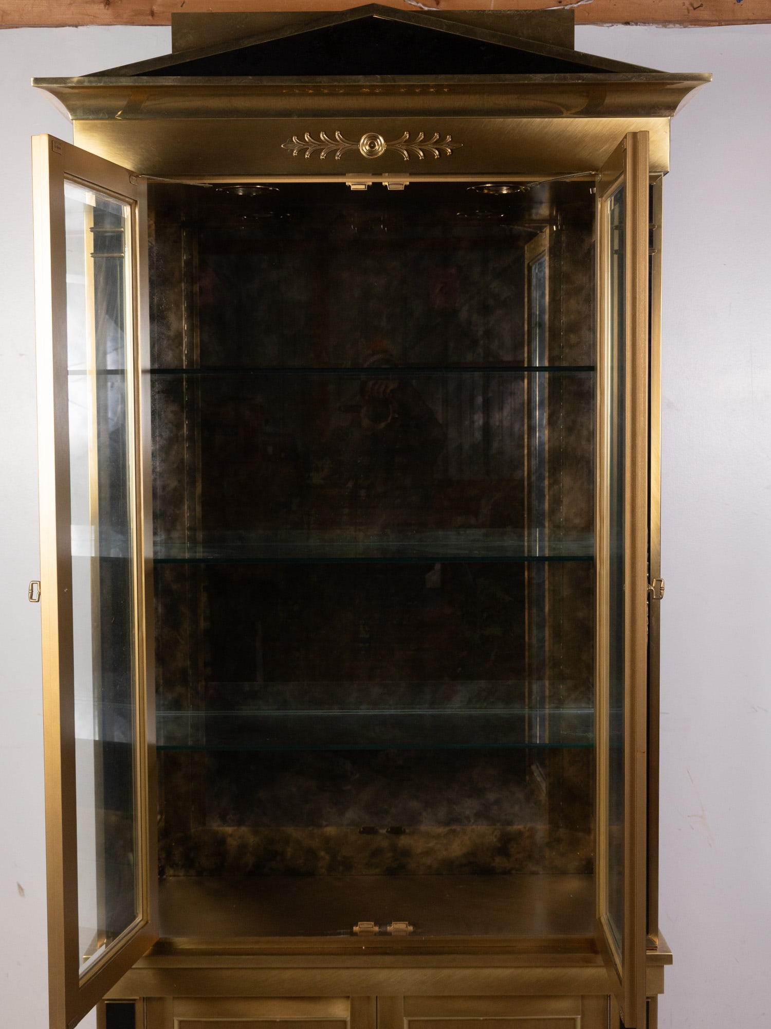 Mastercraft Neoclassical Brass Vitrine Cabinet - 5