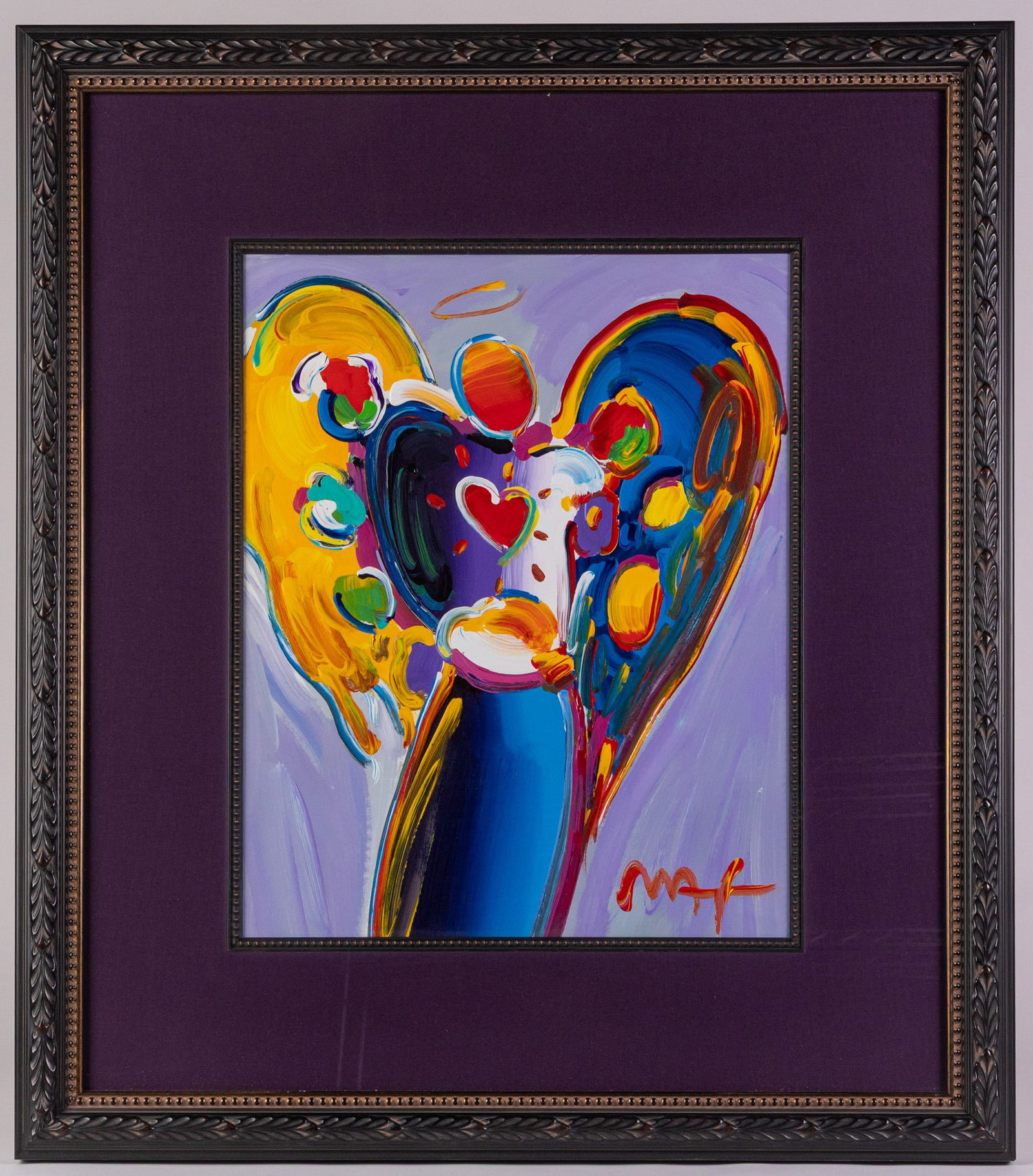 Peter Max | (b. 1937) "Angel with Heart" Original Work - 2