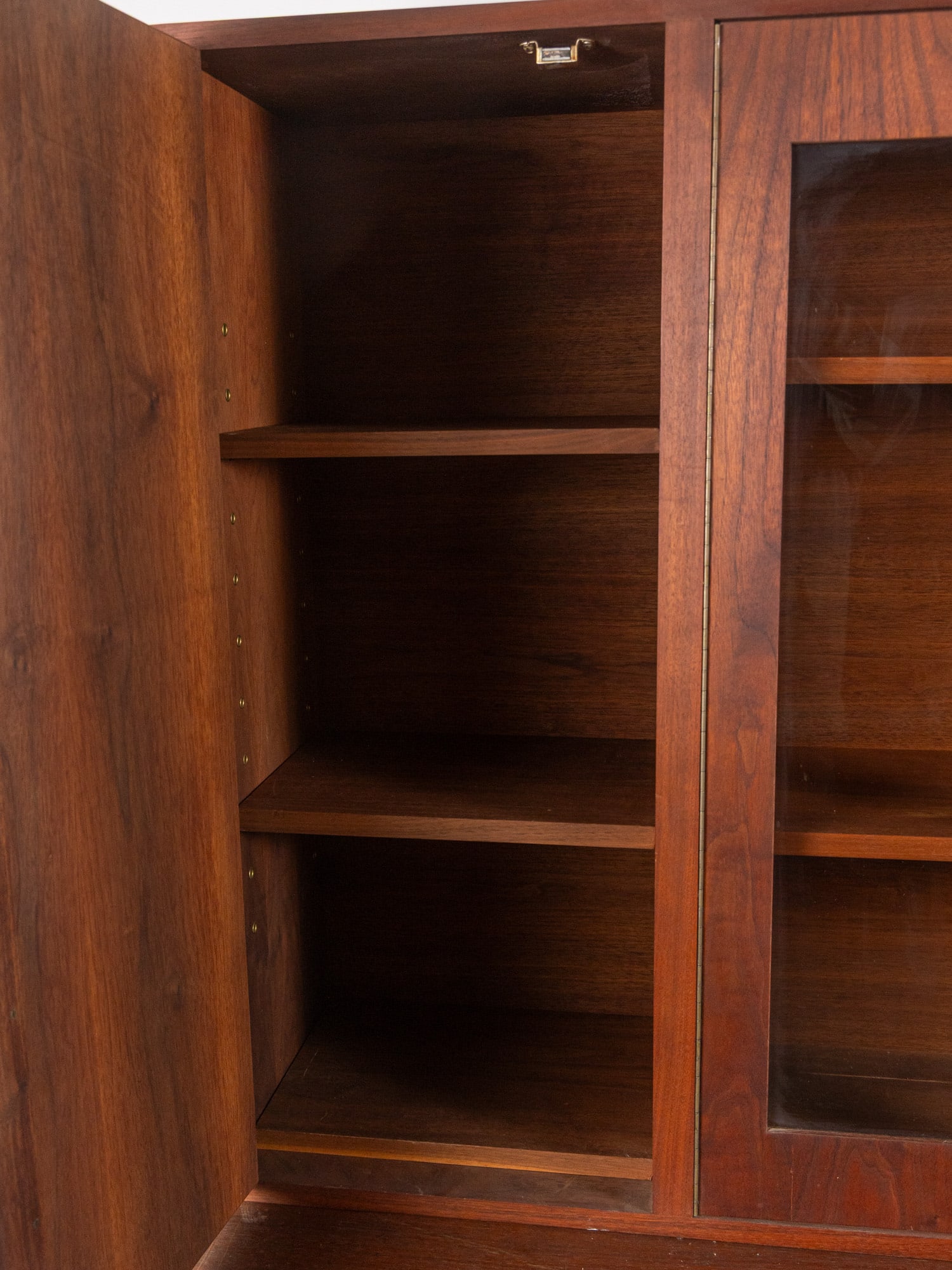 Modern Architectural Walnut Hutch - 4