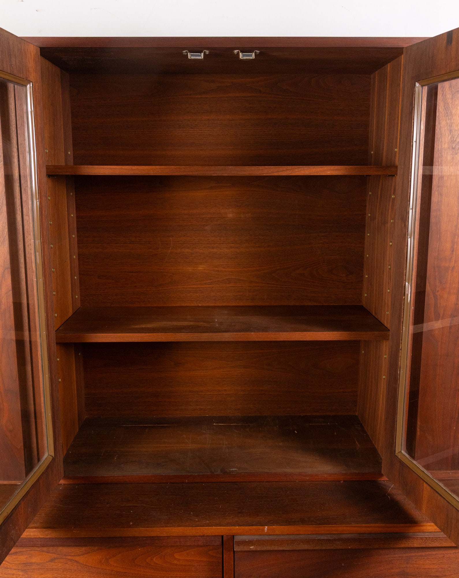 Modern Architectural Walnut Hutch - 5