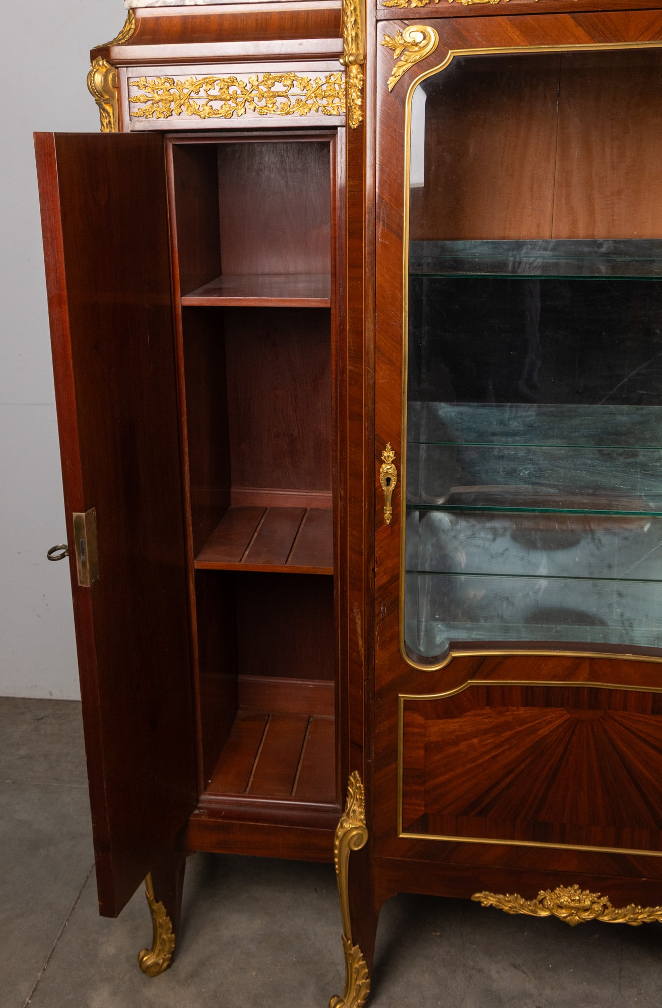 Antique Gilt French Vitrine - 5