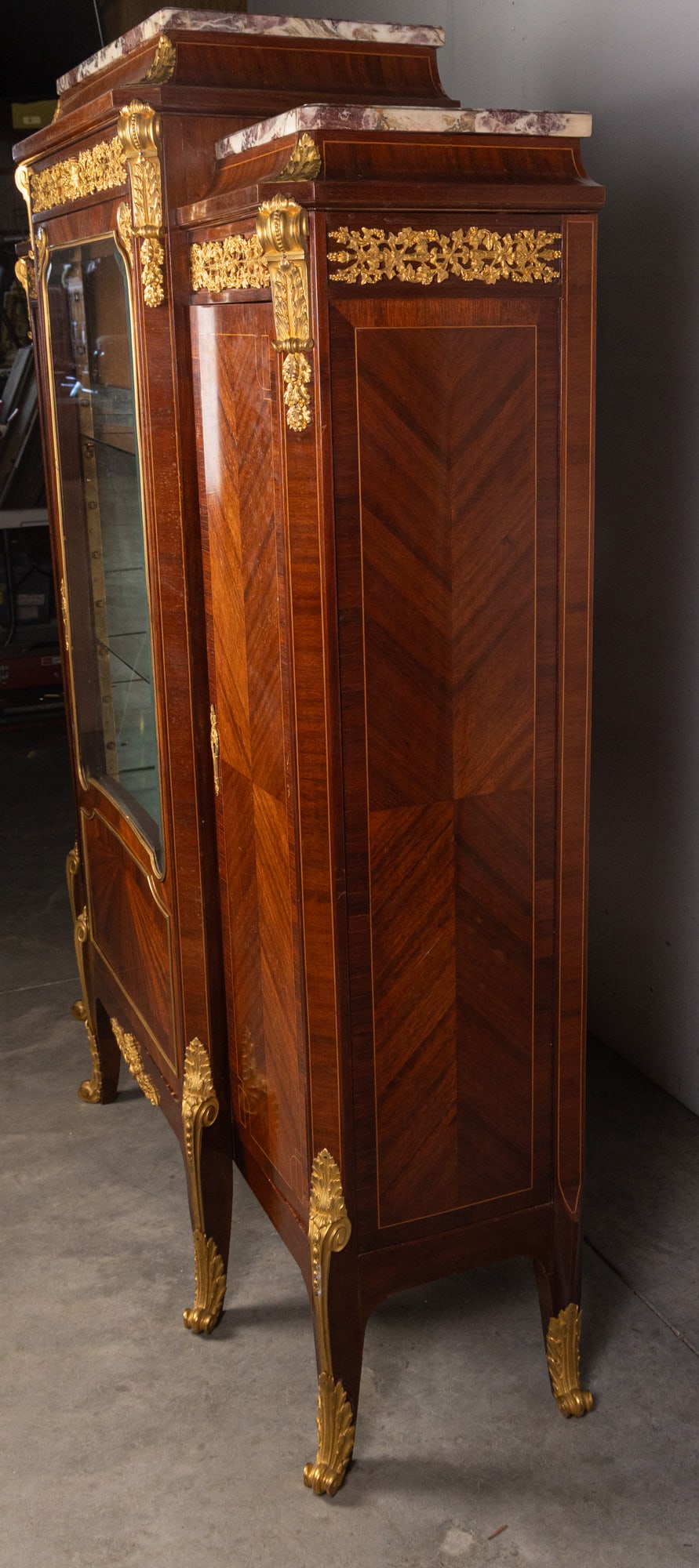 Antique Gilt French Vitrine - 8