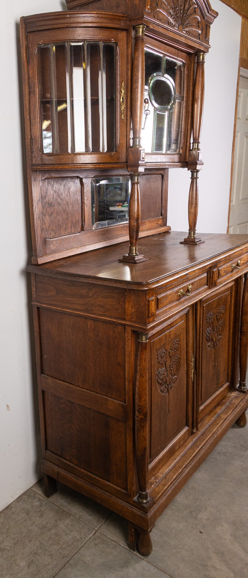 Victorian Two-Tiered Oak Sideboard - 5